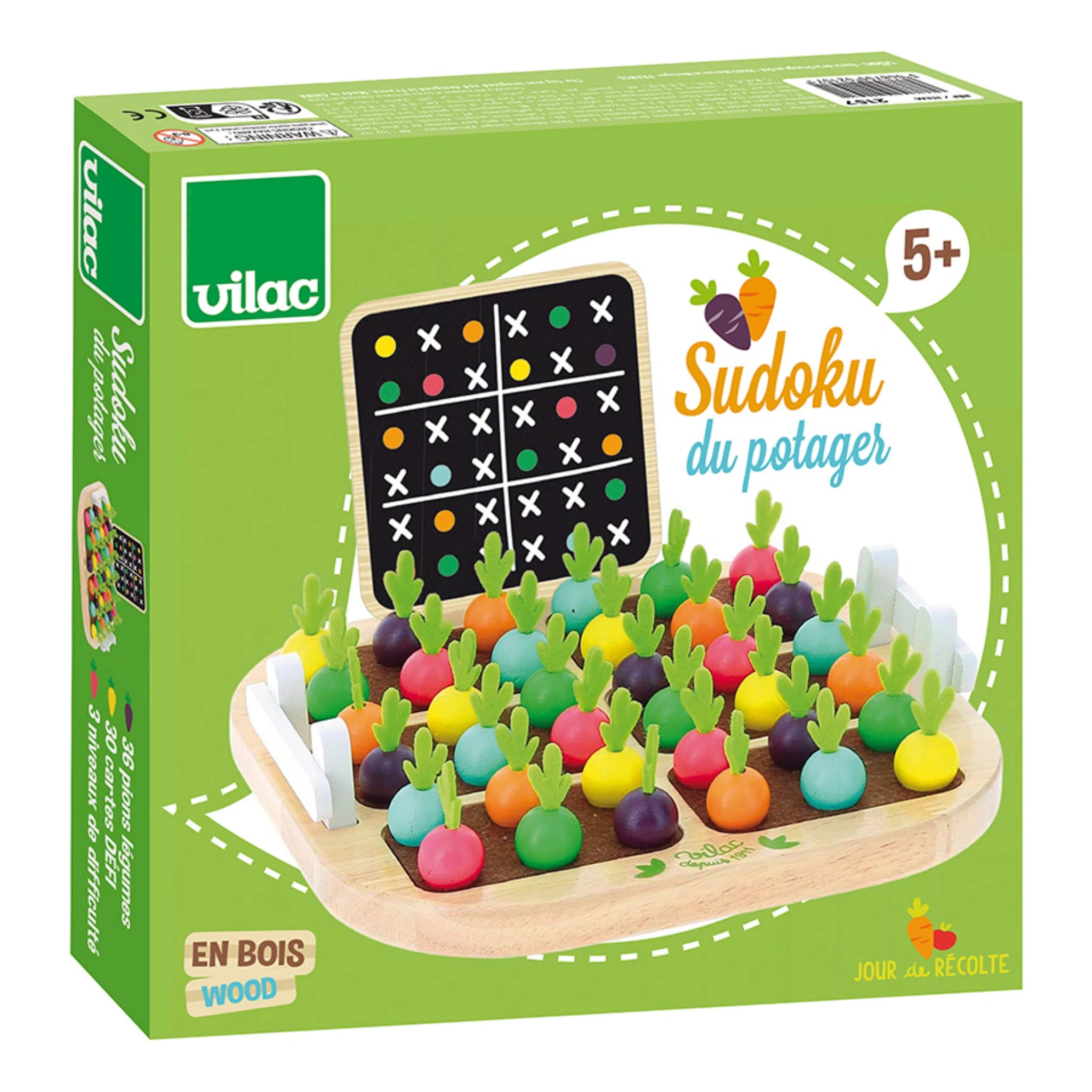 Vilac Sudoku du potager – Lernspiel aus Holz ab 5 Jahren