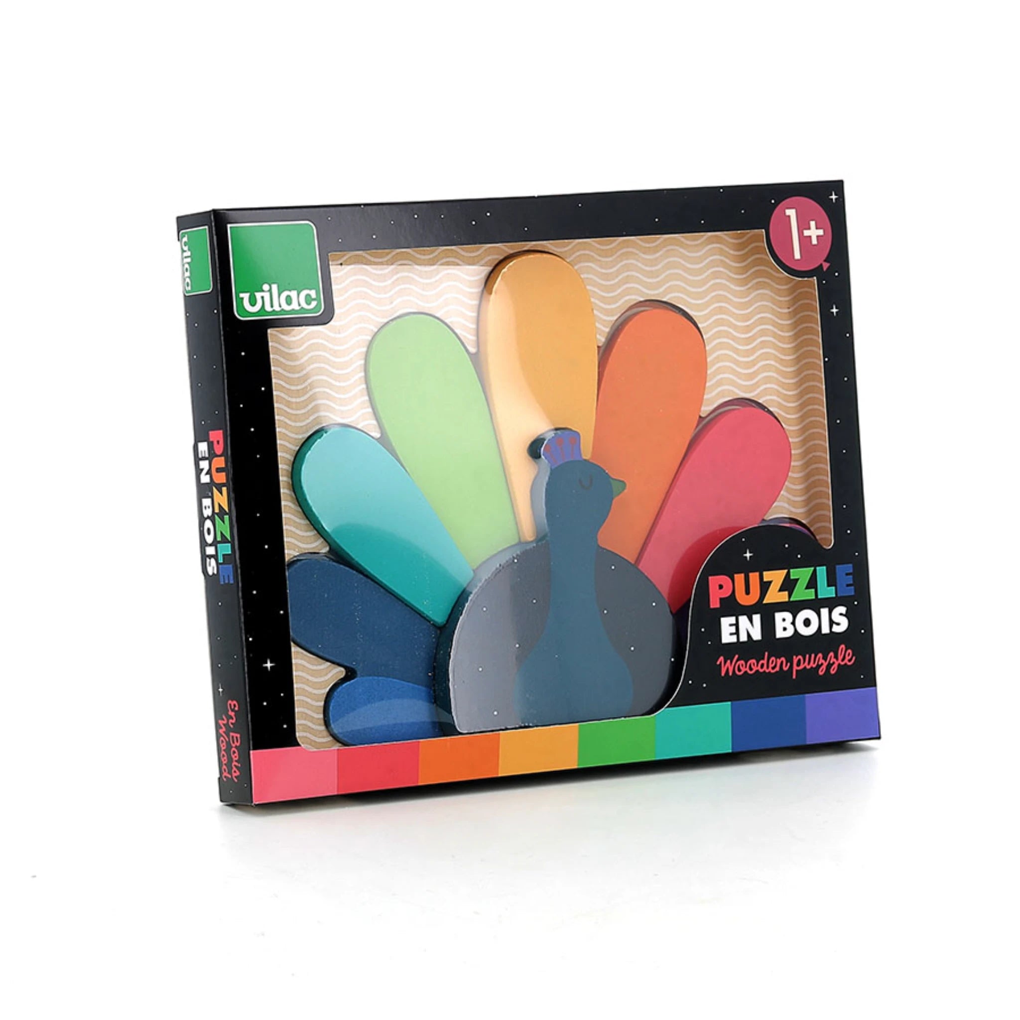 Vilac Holz-Einsteckpuzzle - Pfau