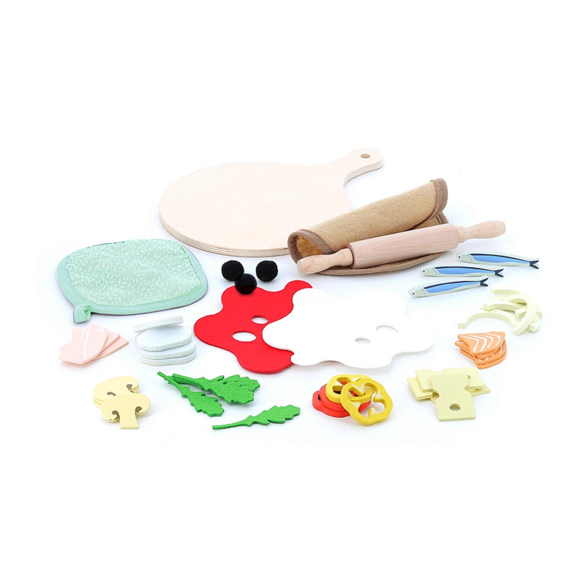 Vilac Pizza-Set aus Holz – Atelier „Pizza de la mama“ ab 3 Jahren