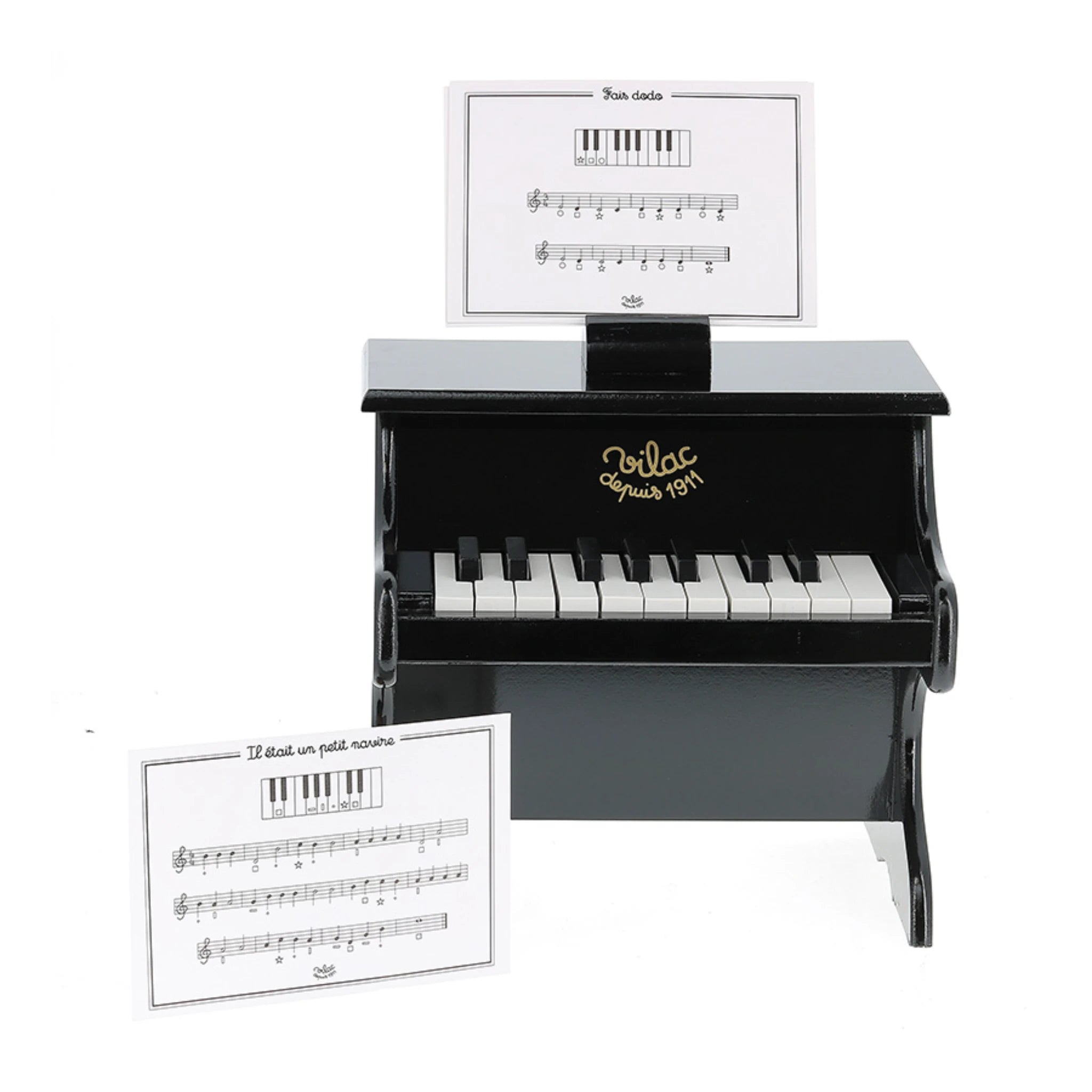 Vilac Kinderklavier aus Holz – Musikinstrument ab 3 Jahren inkl. Notenblätter