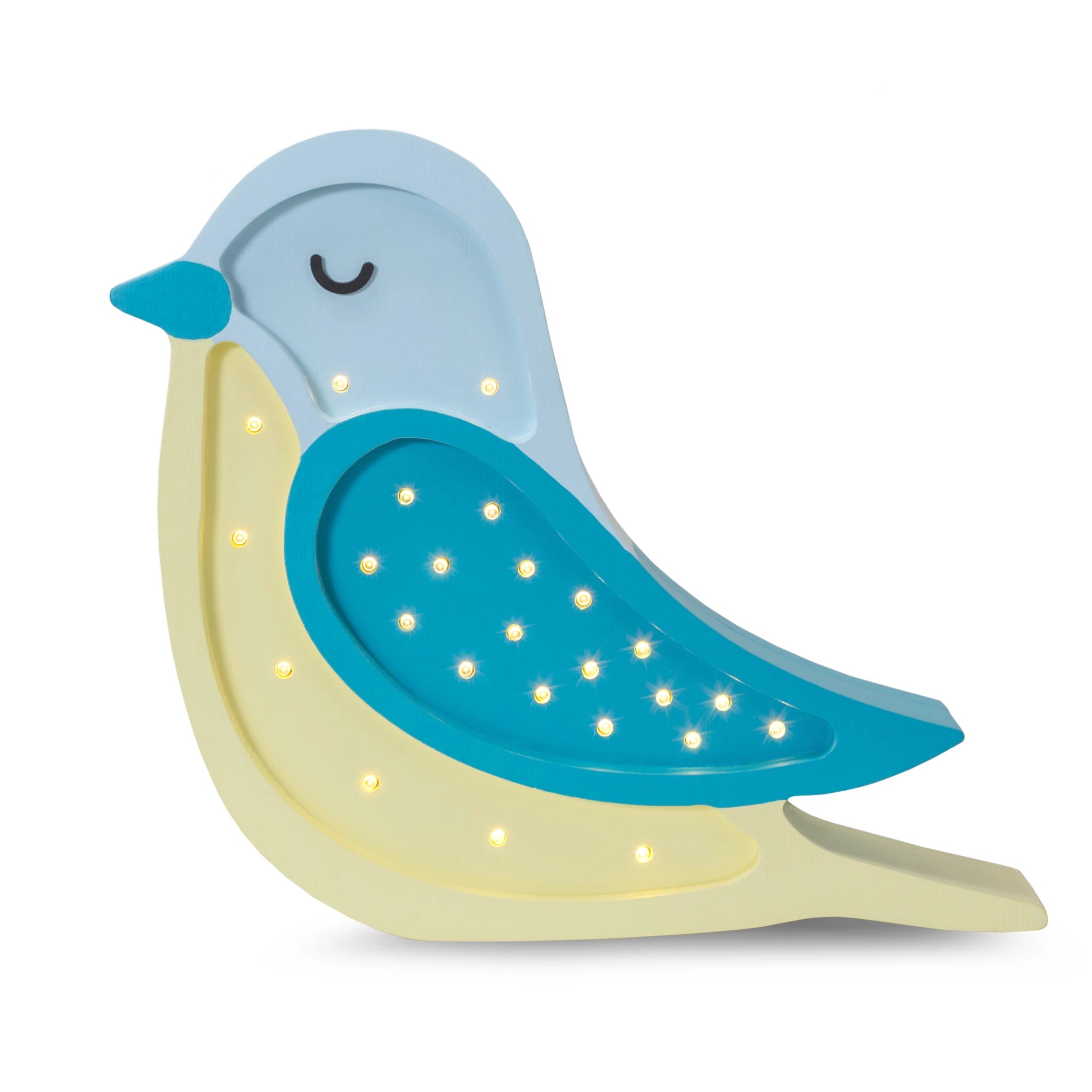 Holzlampe Vogel Türkis - Little Lights