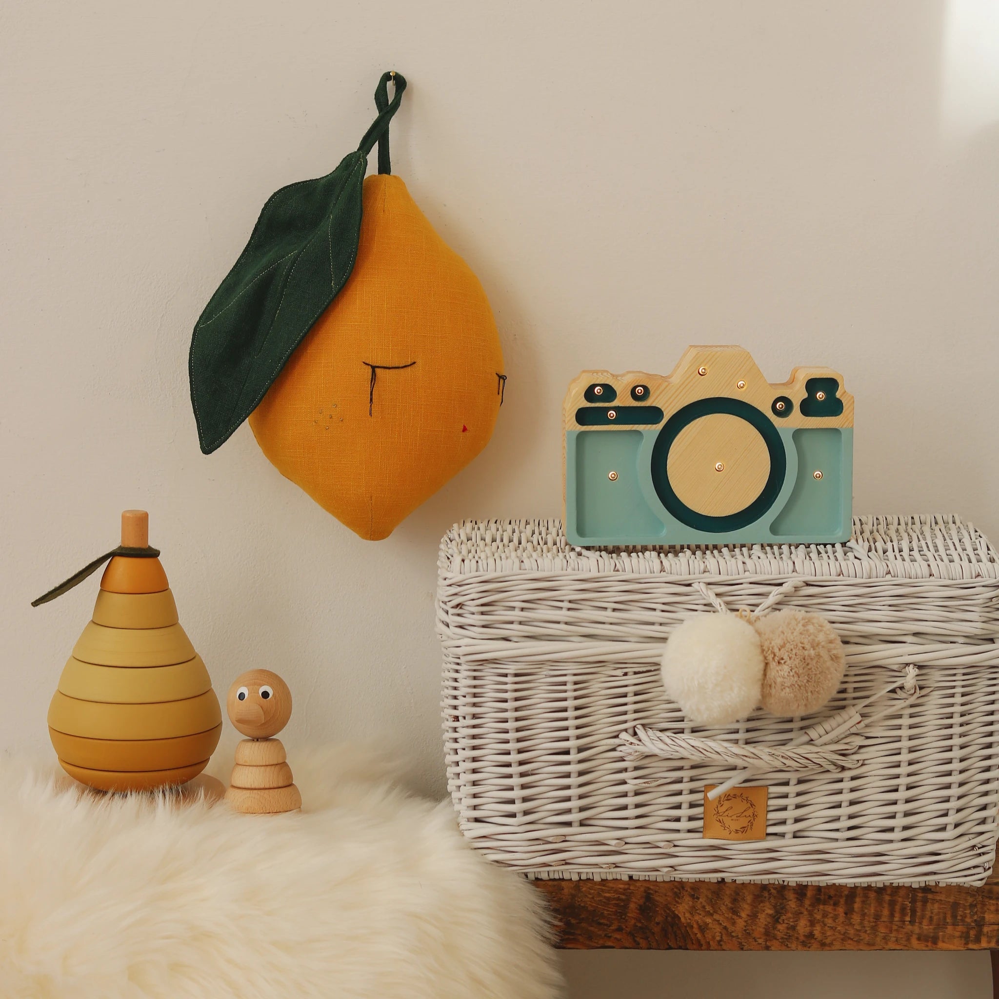 Holzlampe Kamera mini - Little Lights