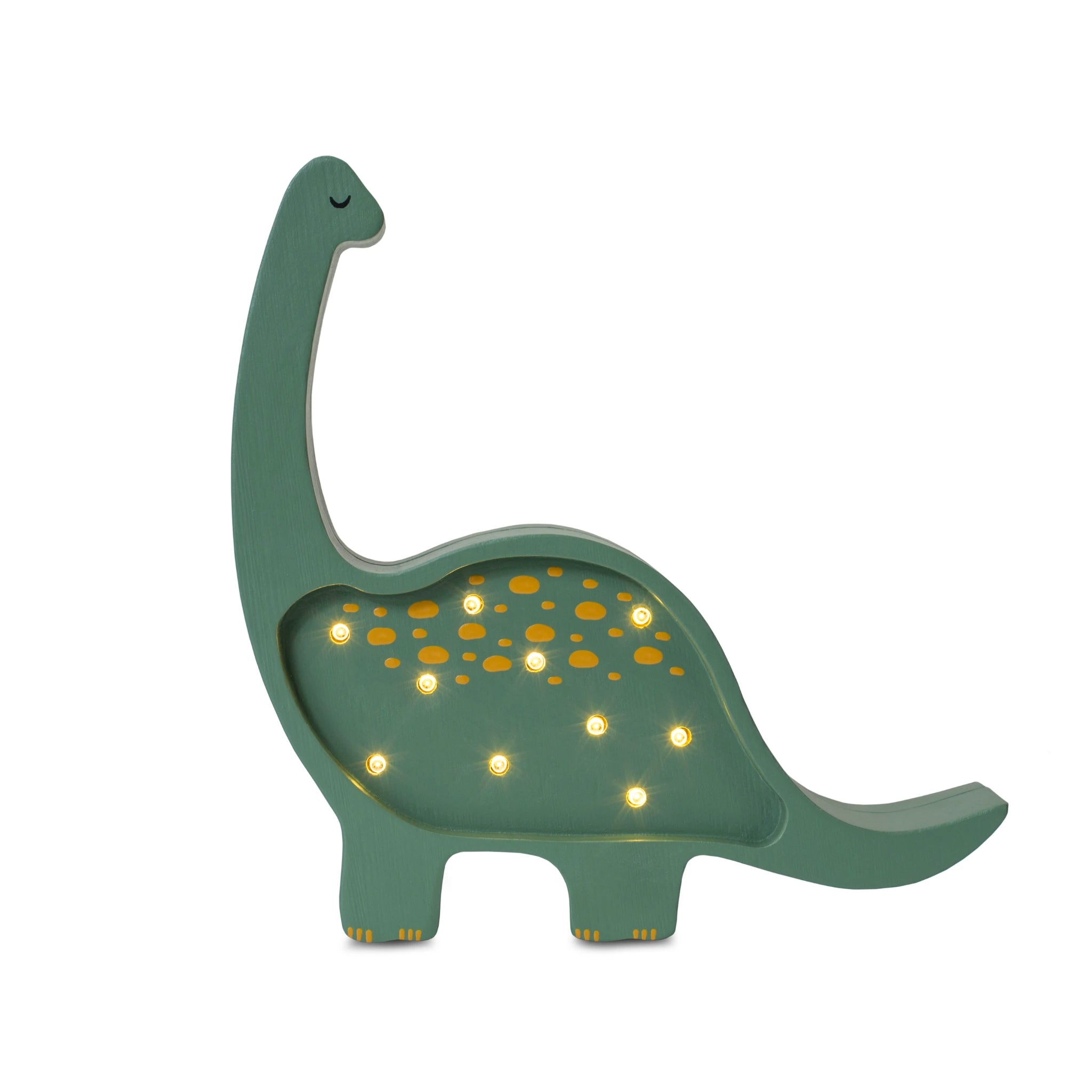 Holzlampe Diplodocus Mini grün - Little Lights