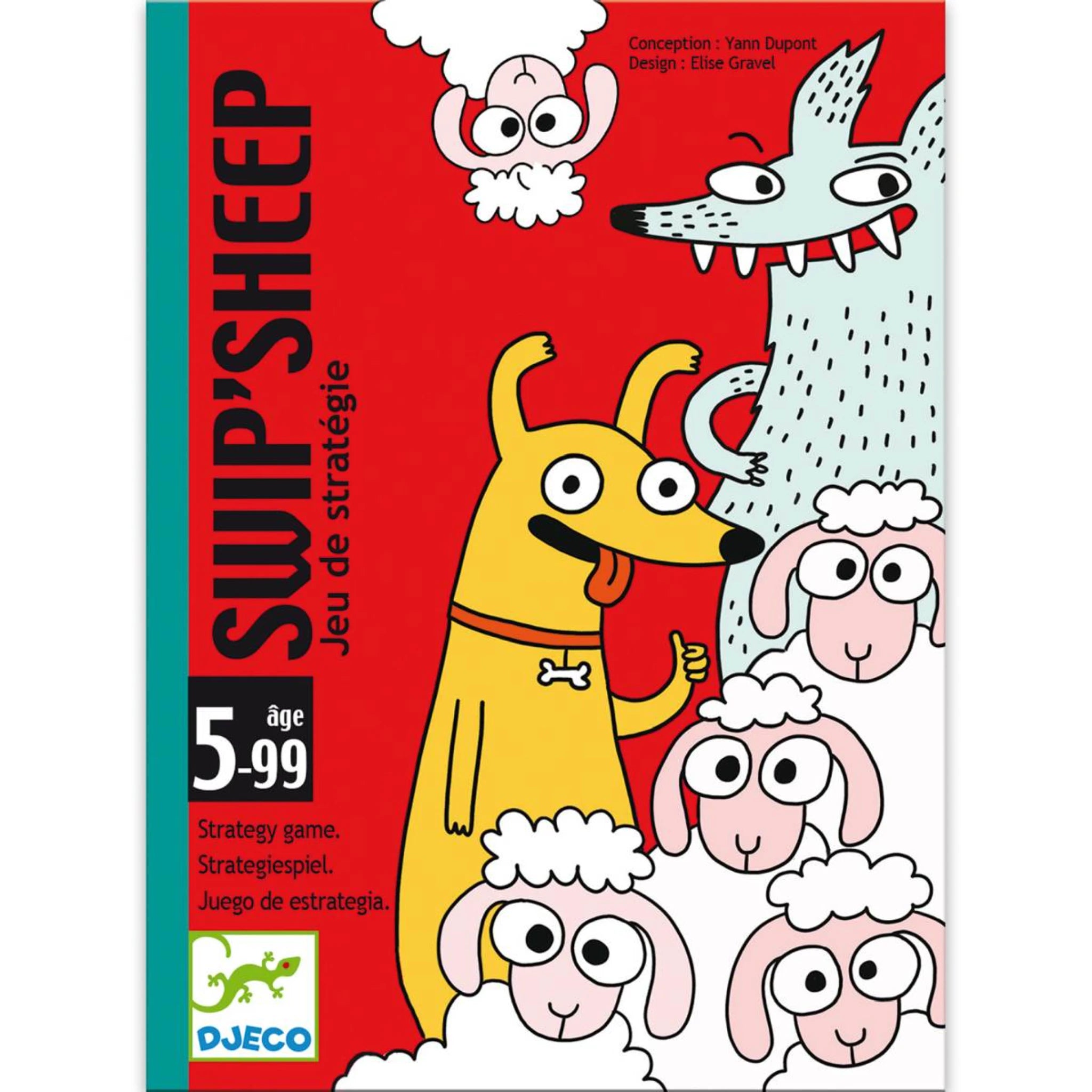 Djeco Kartenspiel „Swip’Sheep“ – schnelles Bluffspiel ab 5 Jahren