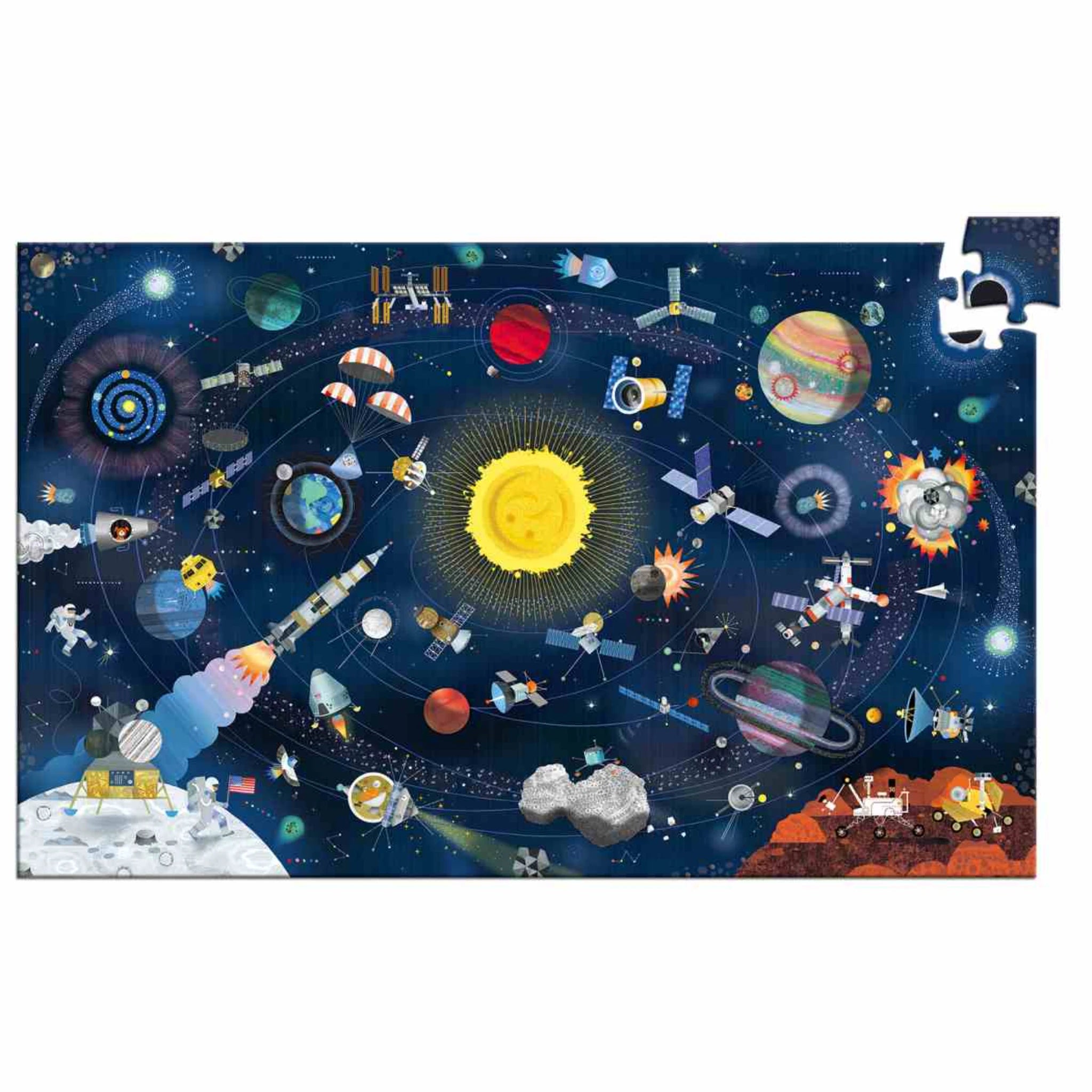 Wimmelpuzzle "Der Weltraum" - 200 stk - Djeco