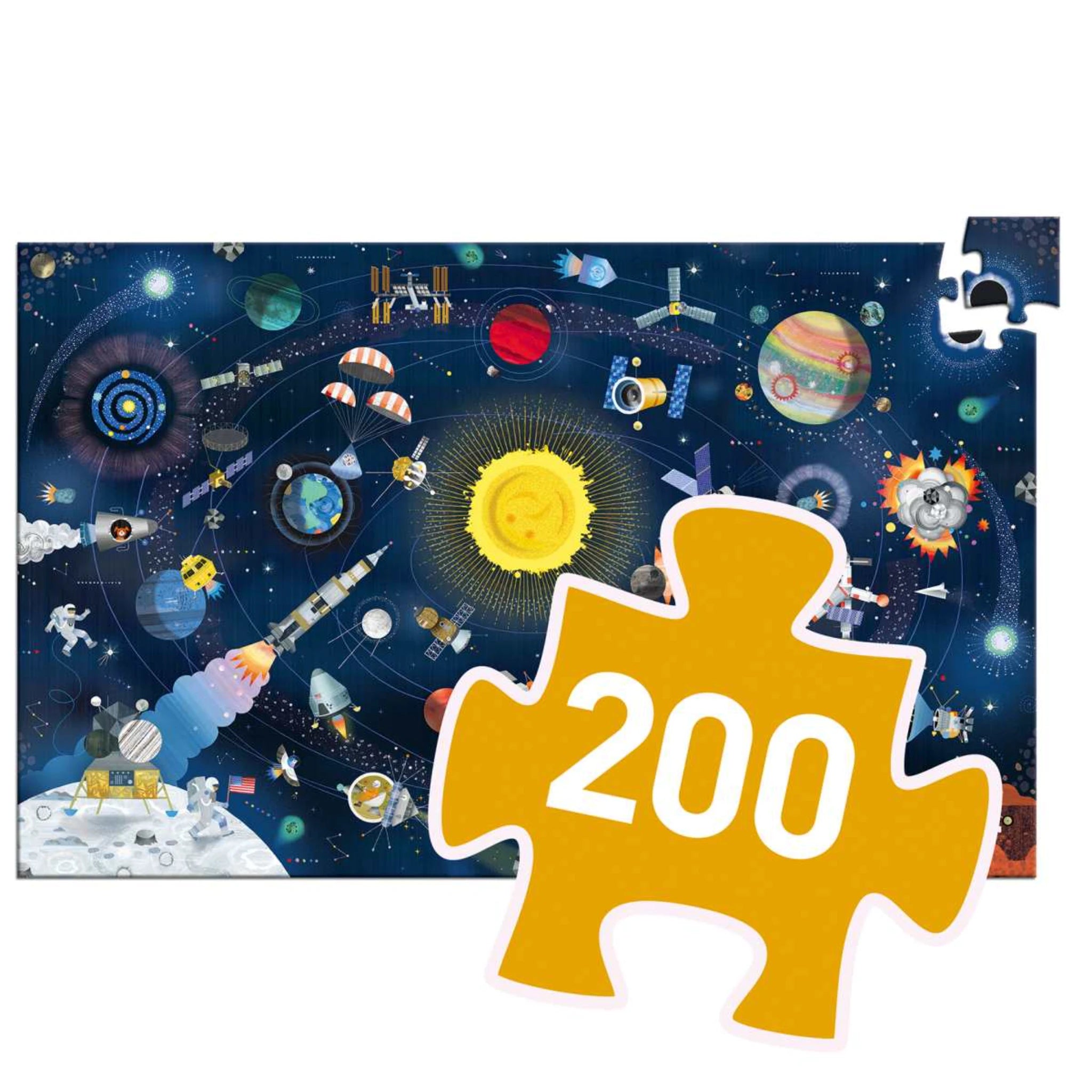 Wimmelpuzzle "Der Weltraum" - 200 stk - Djeco