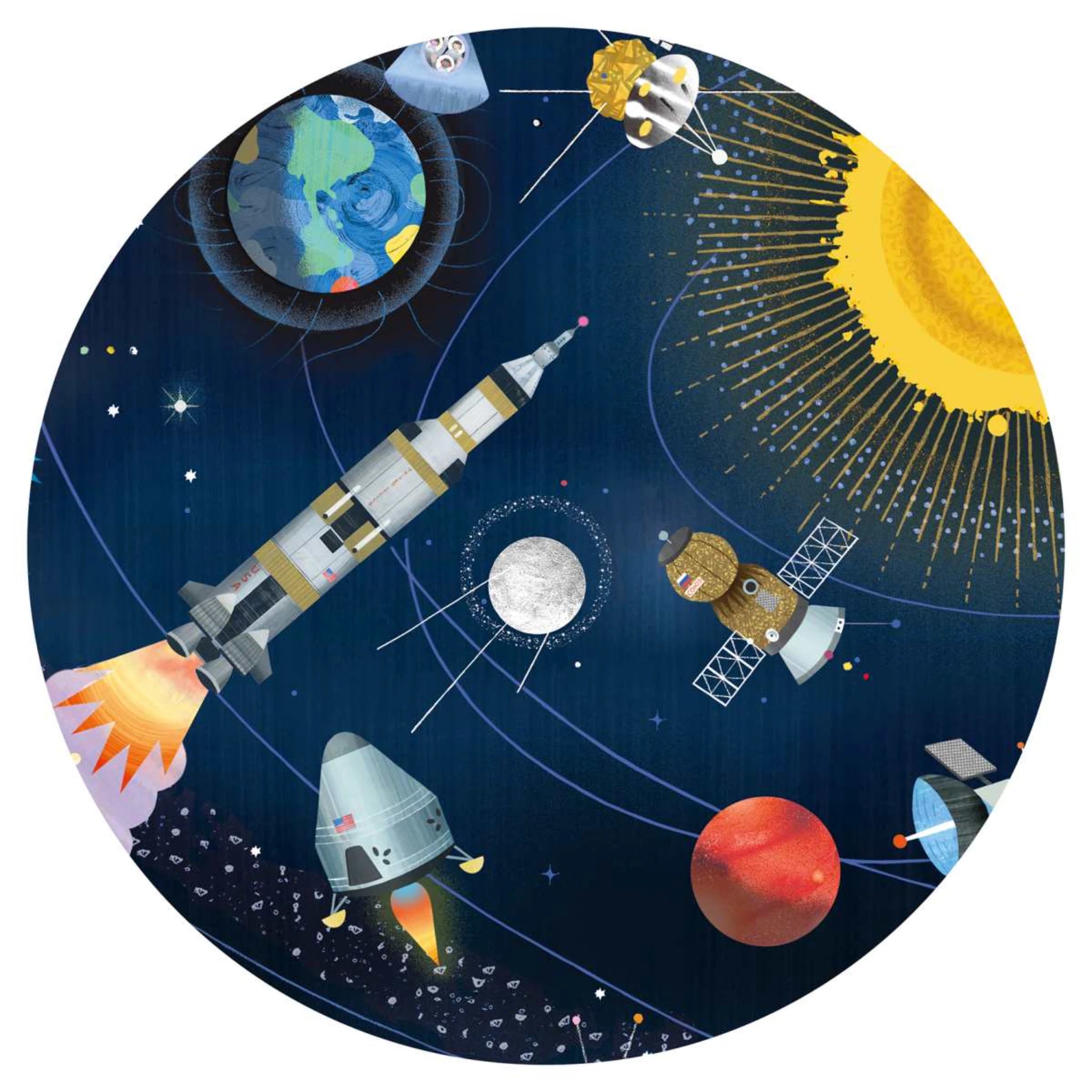 Wimmelpuzzle "Der Weltraum" - 200 stk - Djeco