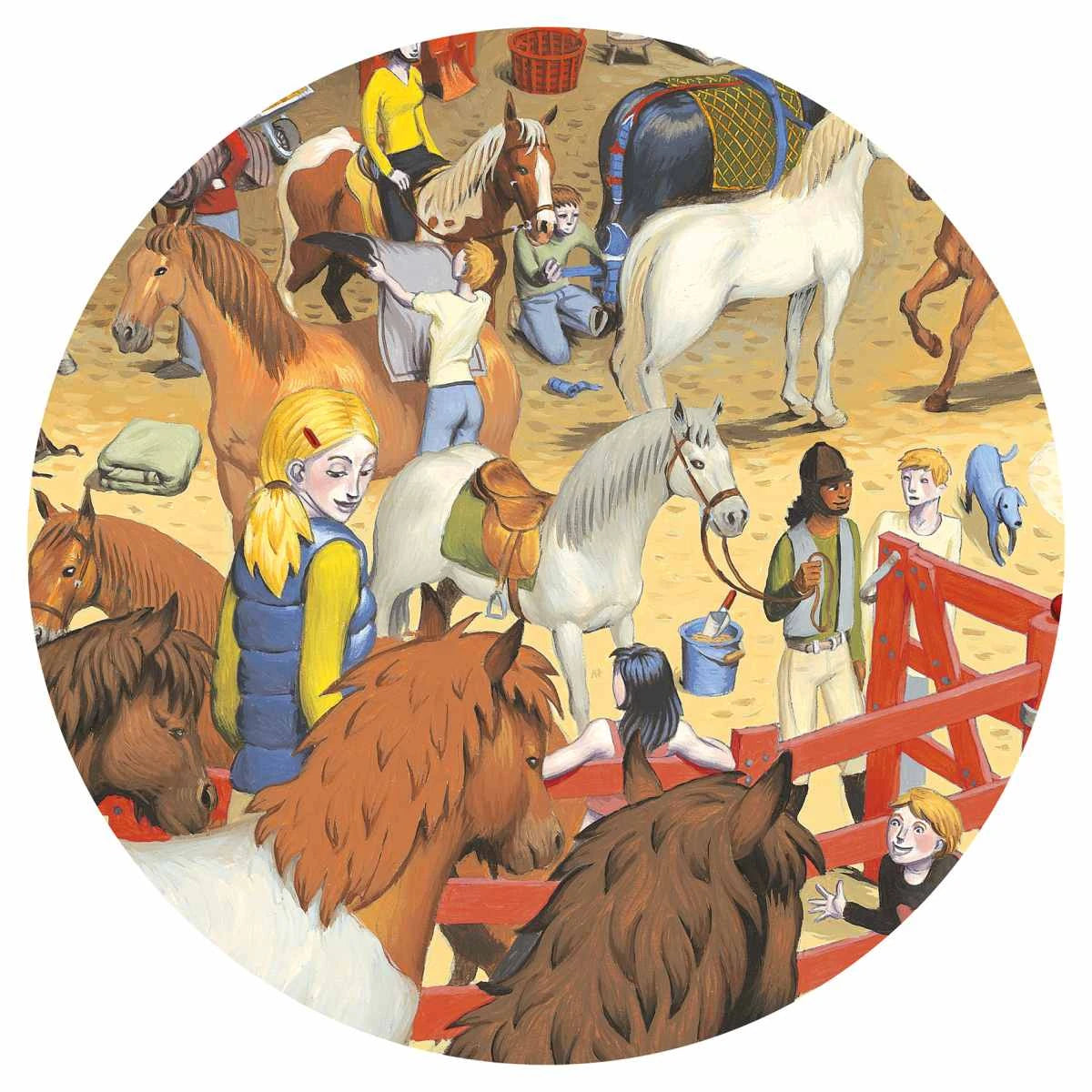 Djeco Observation Puzzle „Reiterhof“ – 200 Teile mit Suchspiel ab 6 Jahren