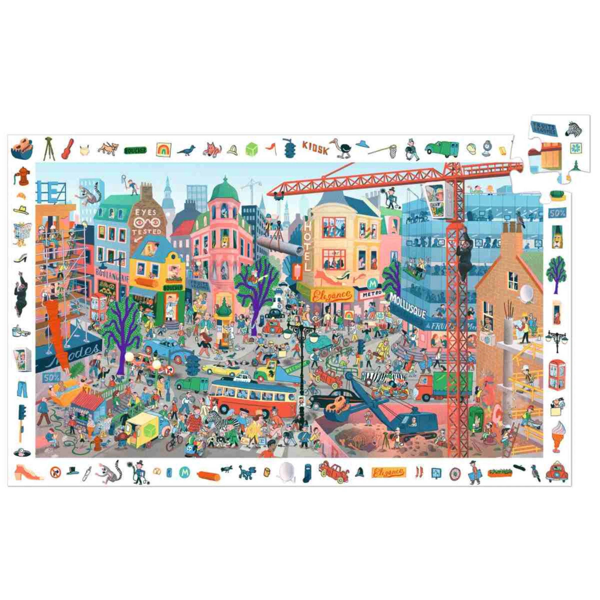 Wimmelpuzzle Stadt - 200 stk - Djeco