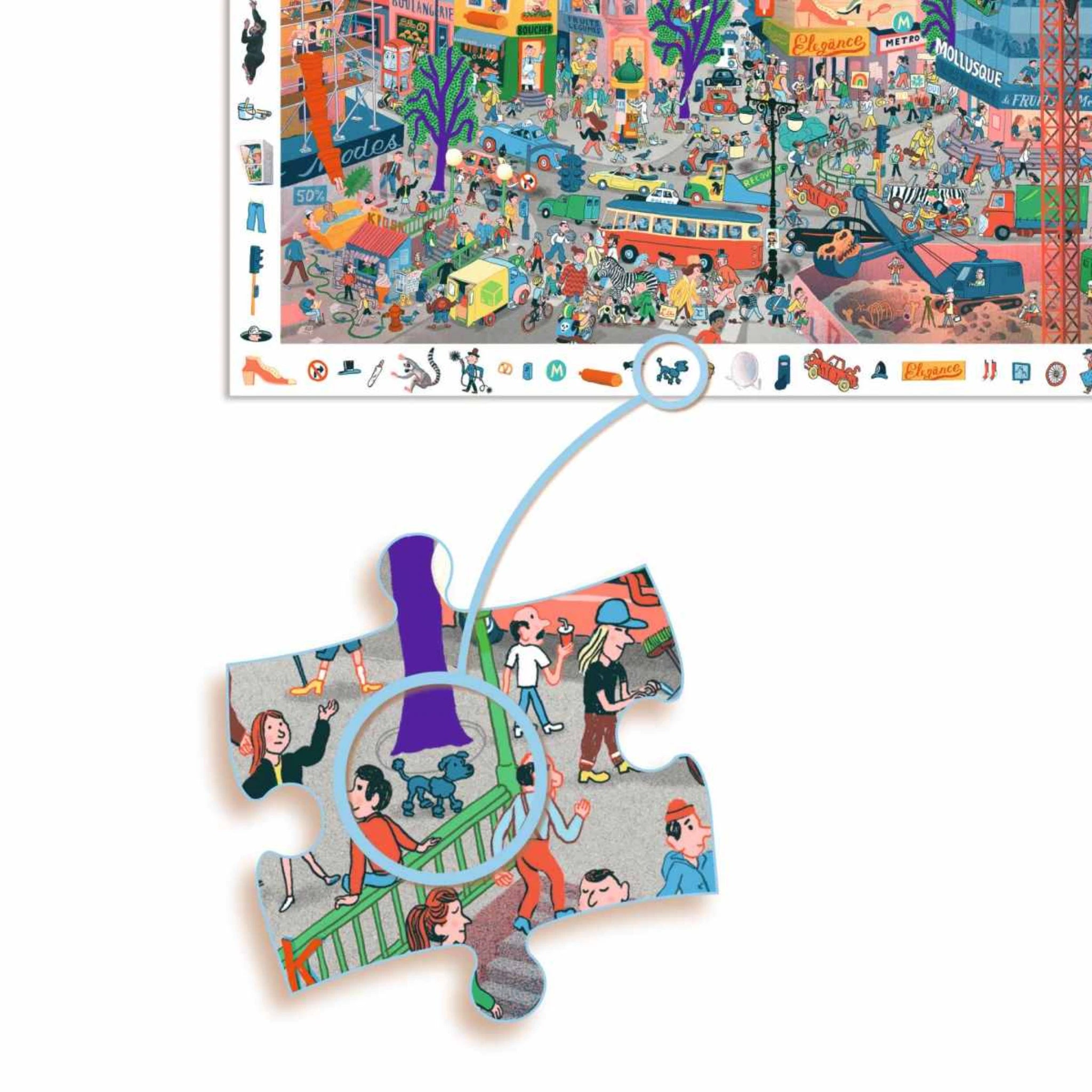 Wimmelpuzzle Stadt - 200 stk - Djeco