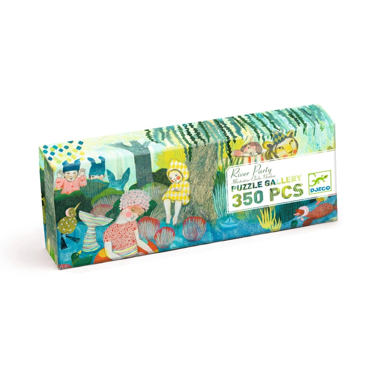 Djeco Puzzle Gallery „River Party“ – 350 Teile Panorama-Puzzle für Kinder