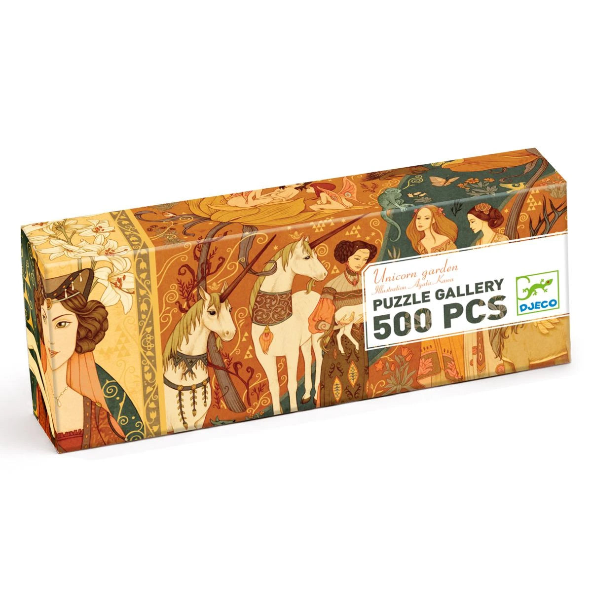 Djeco Puzzle Gallery „Unicorn Garden“ – 500 Teile Panorama-Puzzle