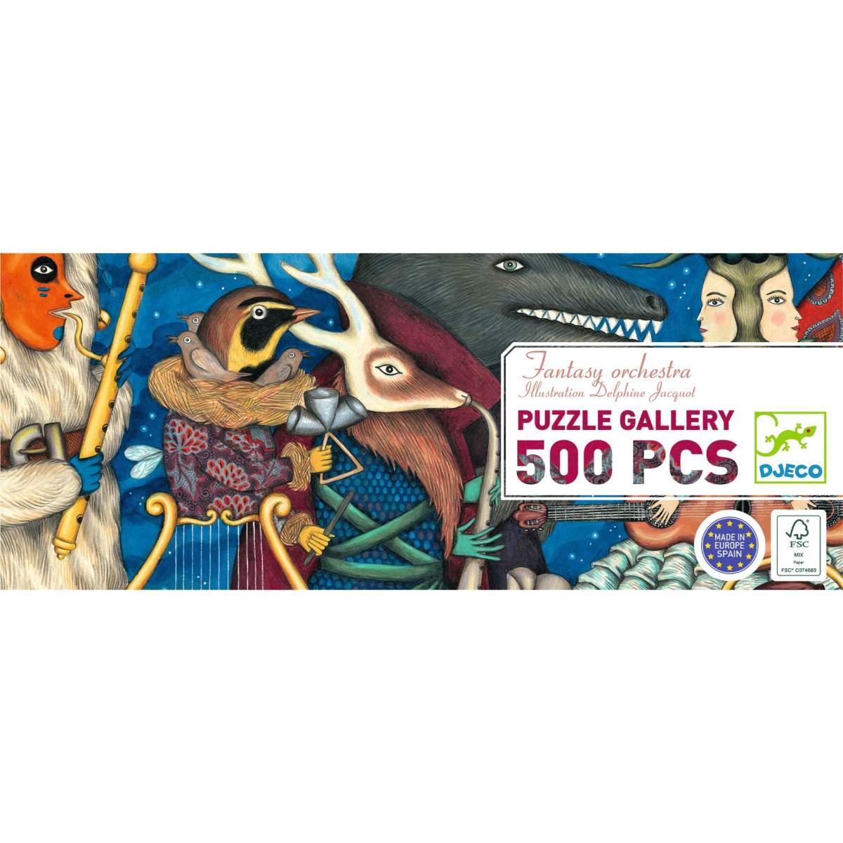 PUZZLES GALLERY - Fantasy Orchestra/ 500 stk - Djeco