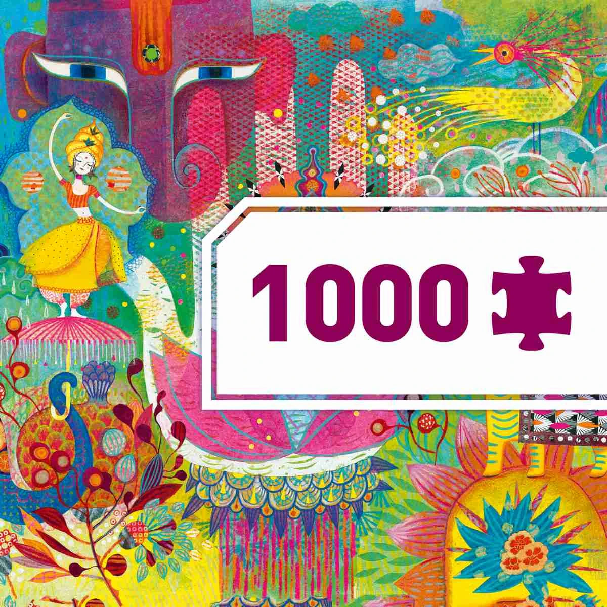 Djeco Puzzle Gallery „Magic India“ – 1000 Teile Panorama-Puzzle