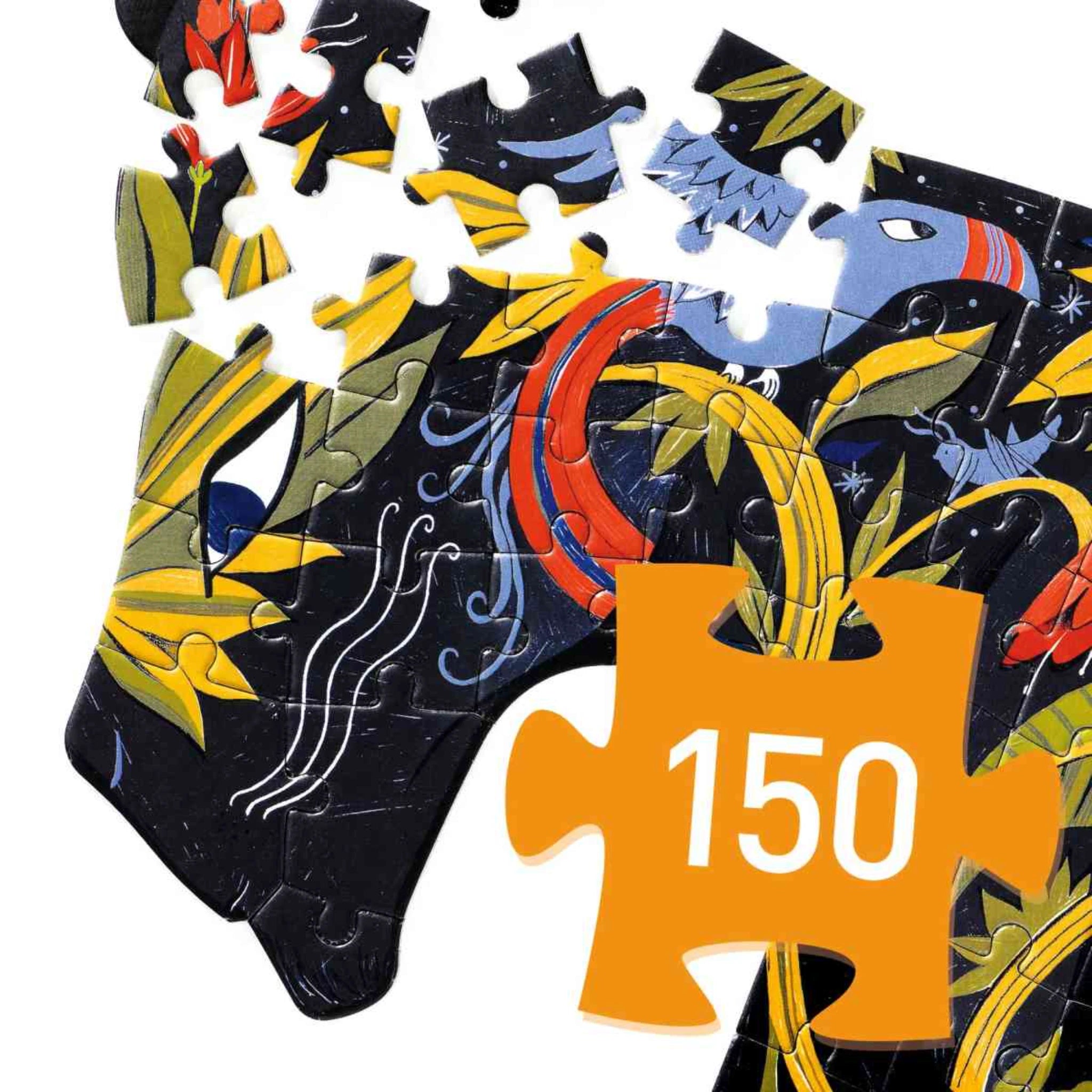 Djeco Puzz’Art Panther – 150-teiliges Design-Puzzle ab 6 Jahren