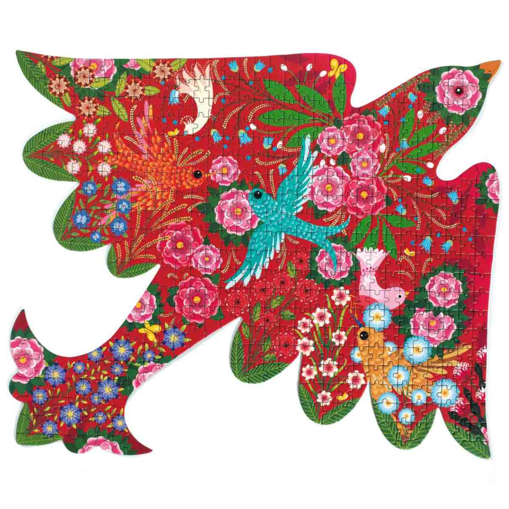 Djeco Puzz’Art Bird – 500-teiliges Design-Puzzle in Vogelform ab 8 Jahren