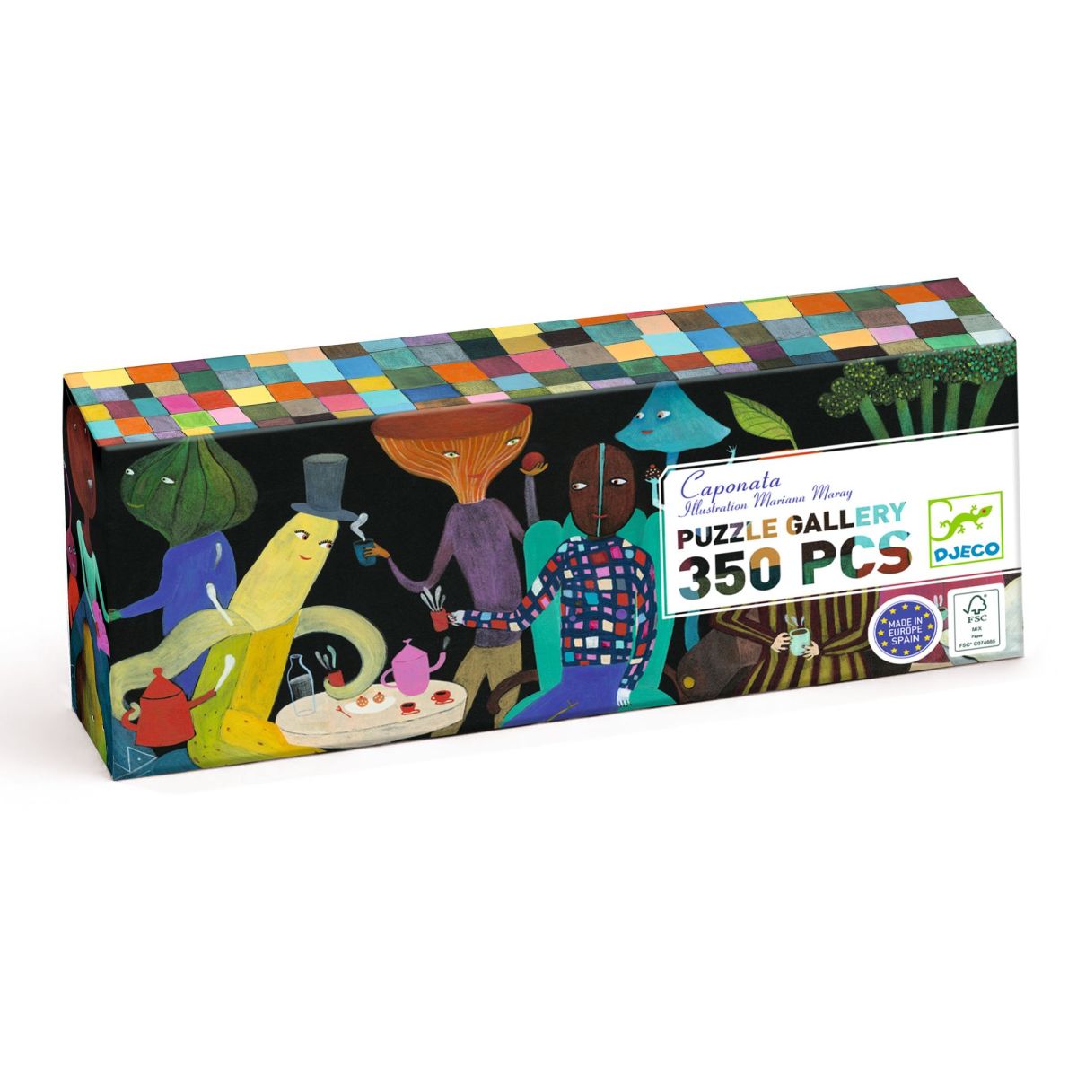 Djeco Puzzle „Gallery Caponata“ – 350-teiliges Kunstpuzzle im Panoramaformat