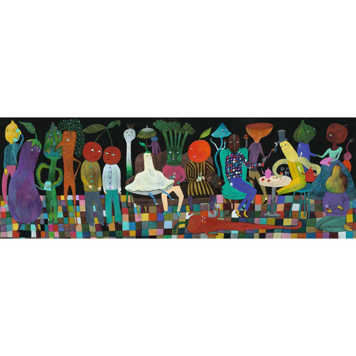 Djeco Puzzle „Gallery Caponata“ – 350-teiliges Kunstpuzzle im Panoramaformat