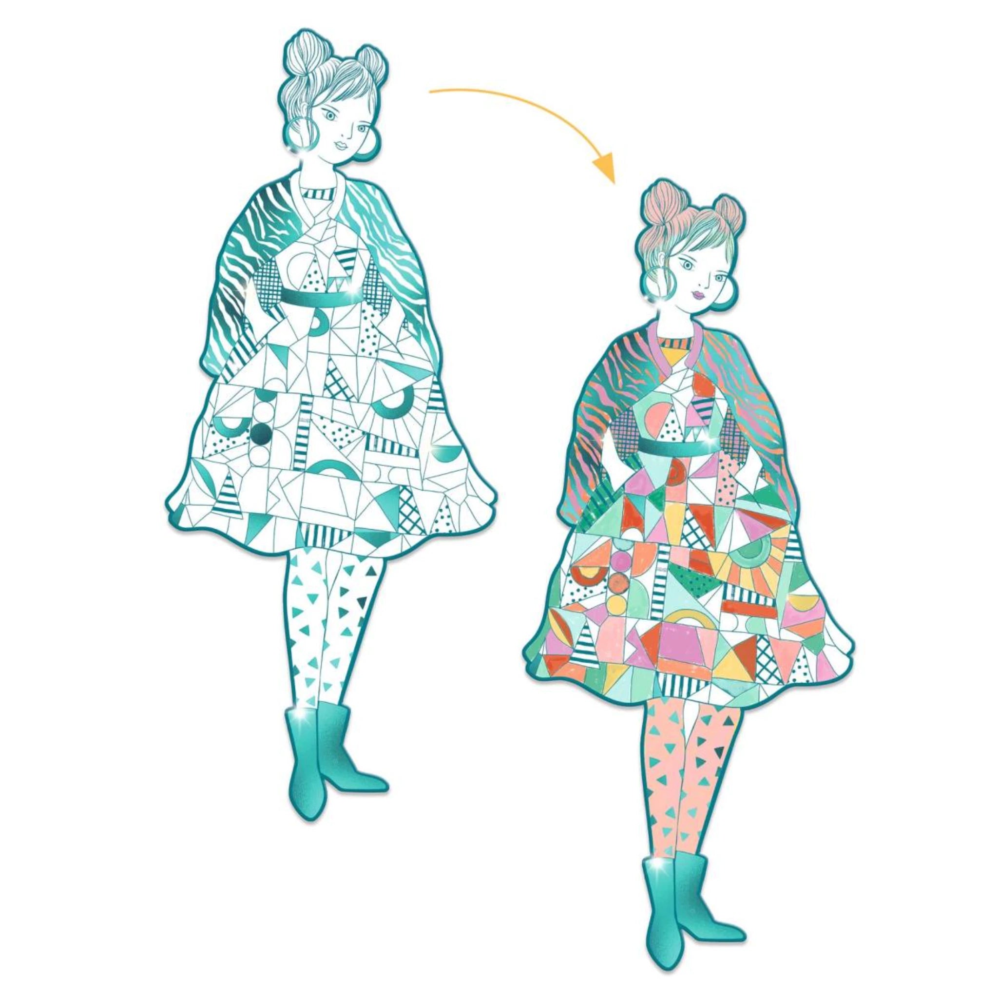 Fashion Ausmalbilder - Djeco