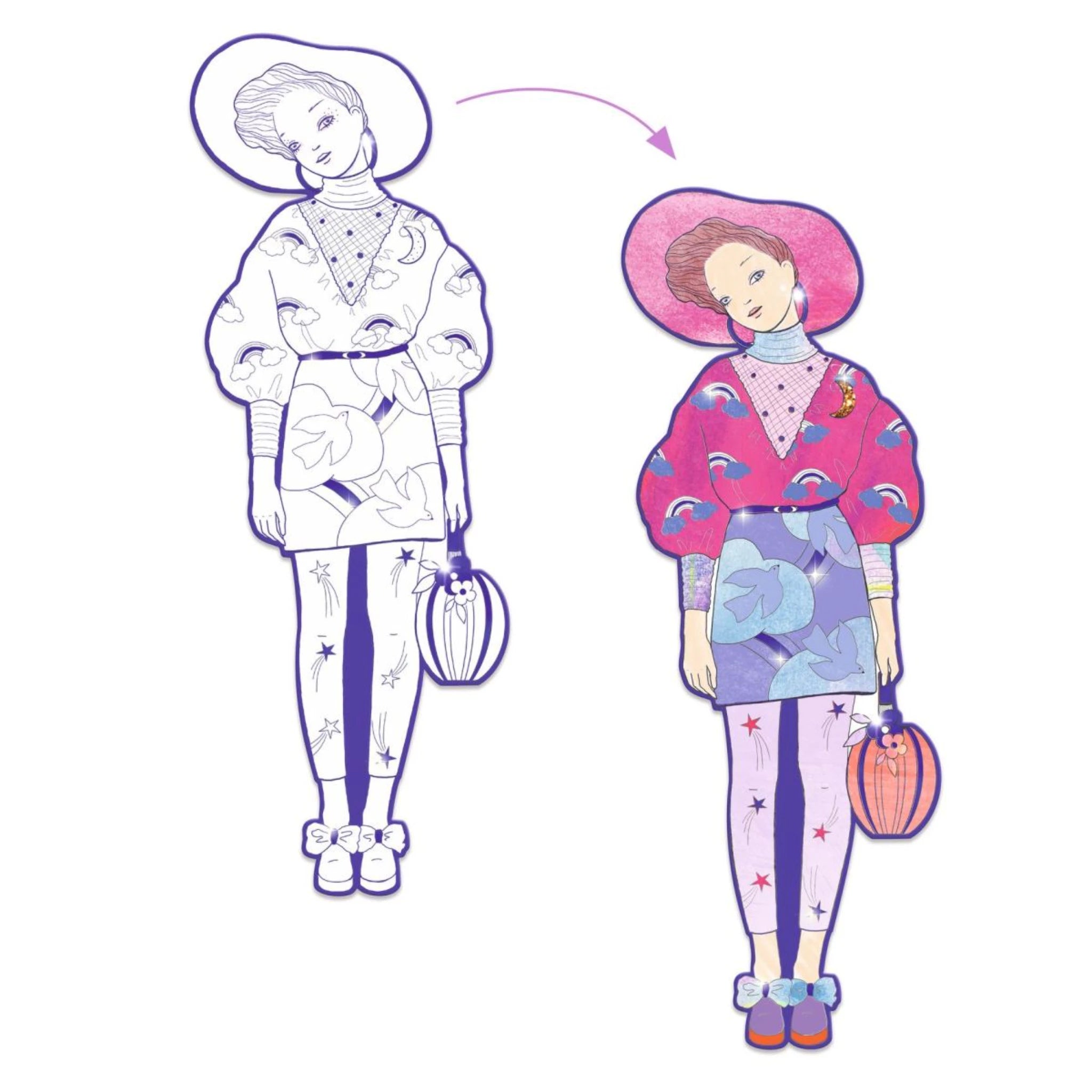 Fashion Ausmalbilder - Djeco