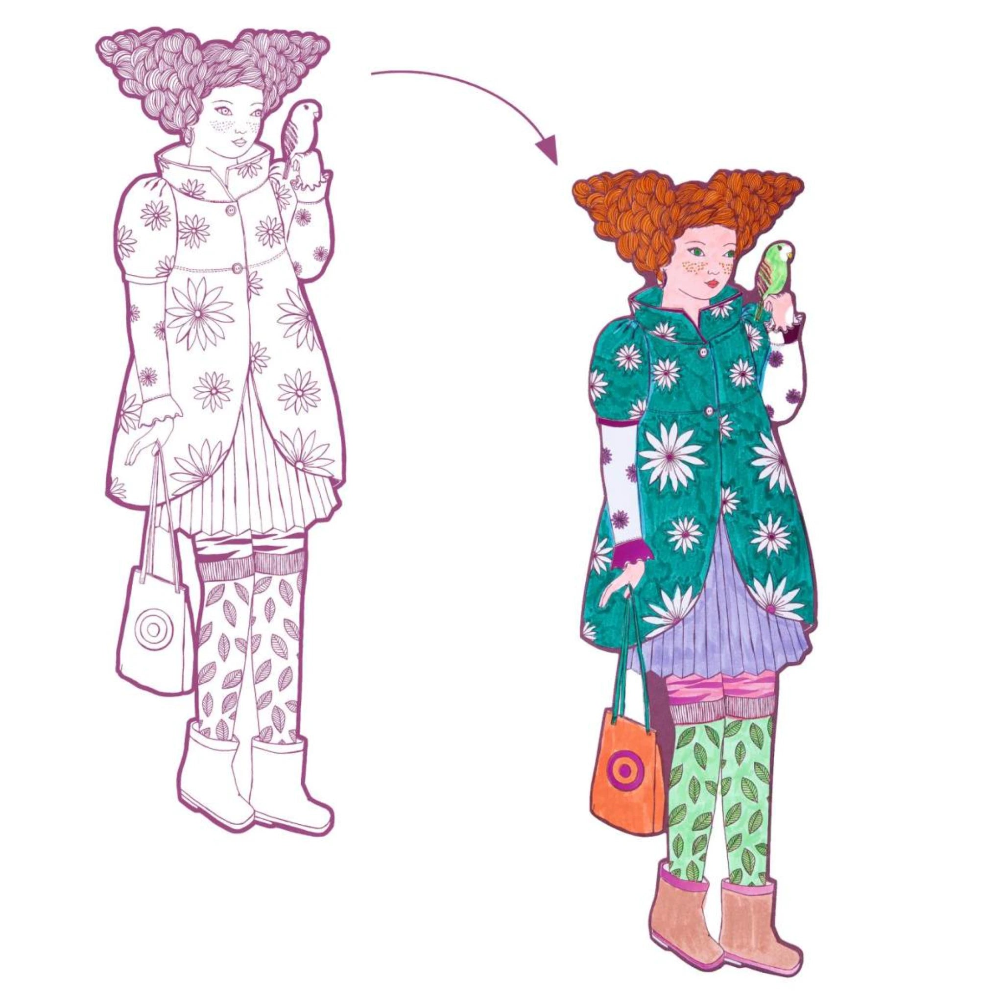 Fashion Ausmalbilder - Djeco
