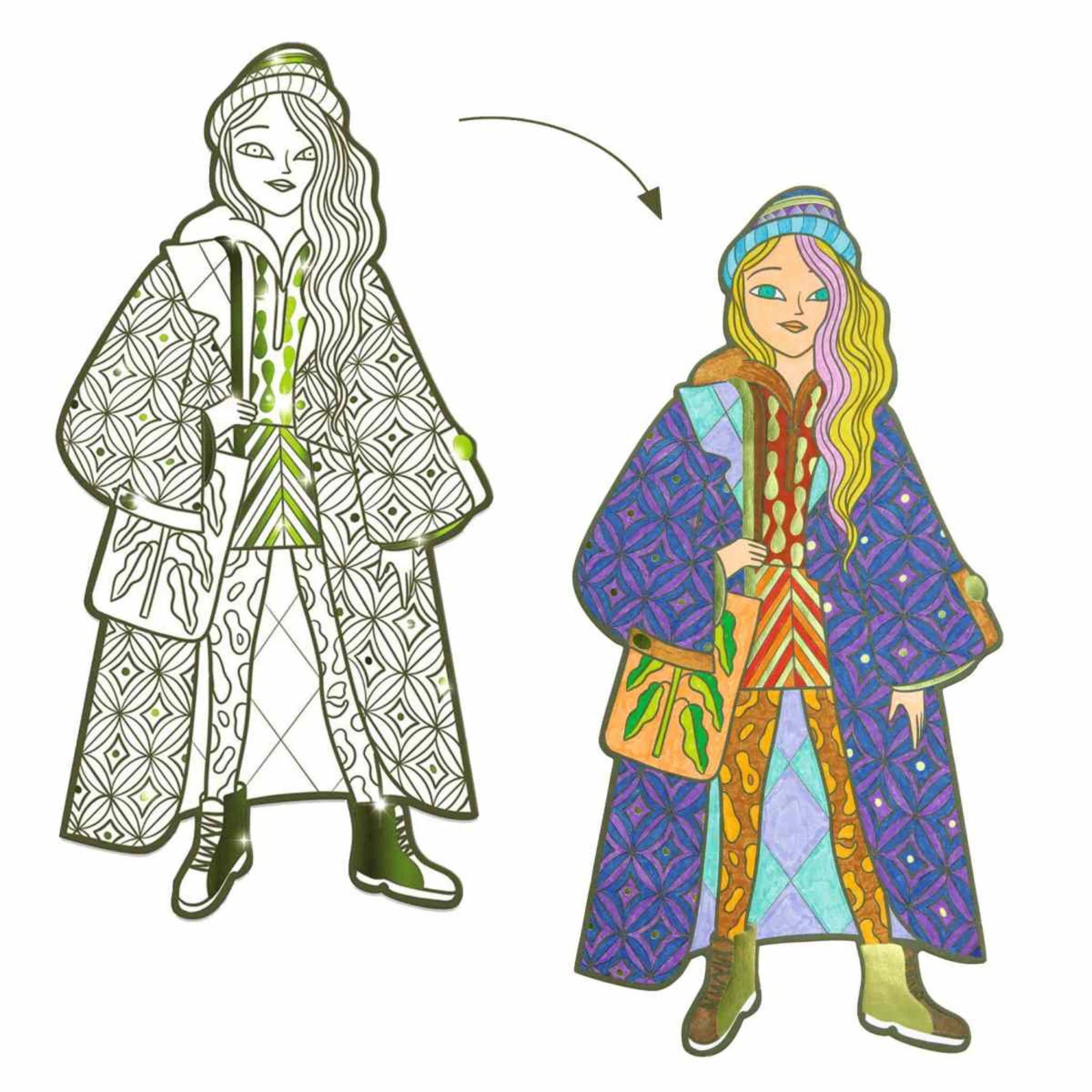 Fashion Ausmalbilder - Djeco