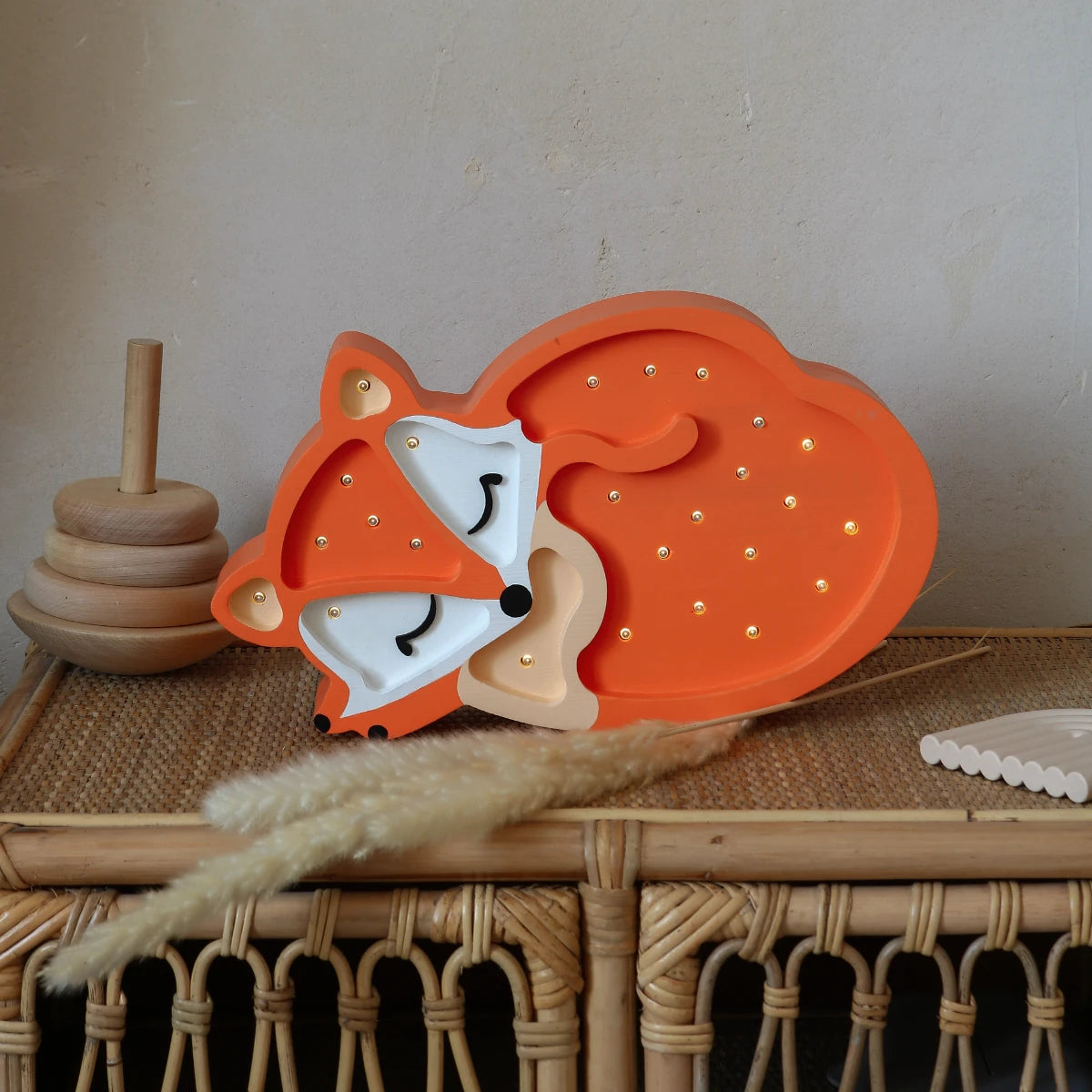 Holzlampe Fuchs orange - Little Lights