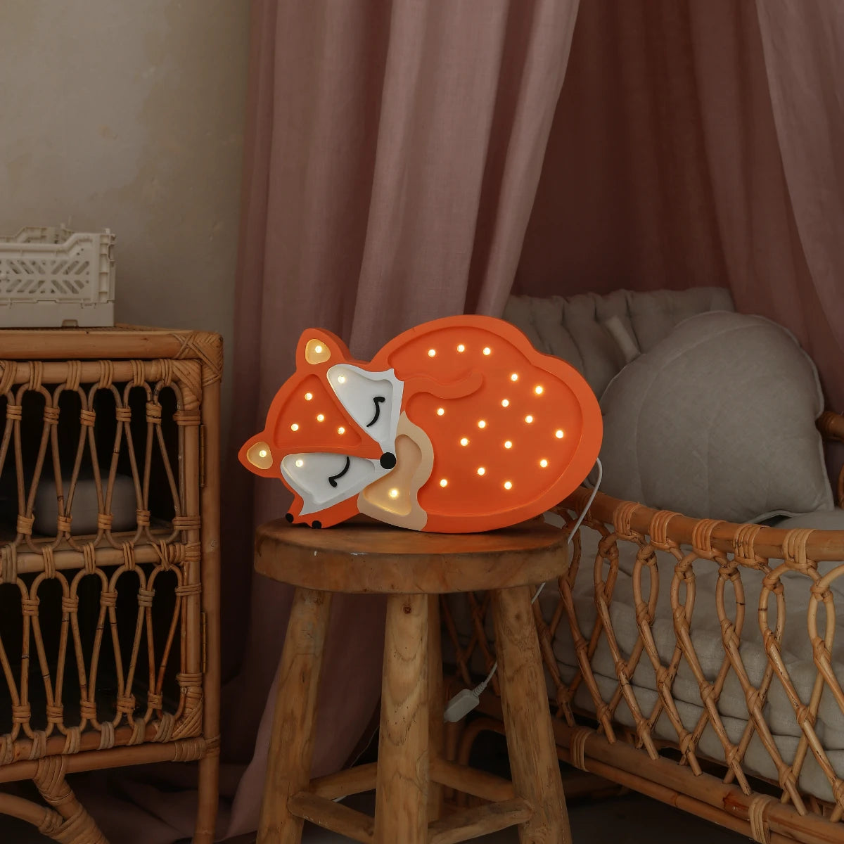 Holzlampe Fuchs orange - Little Lights