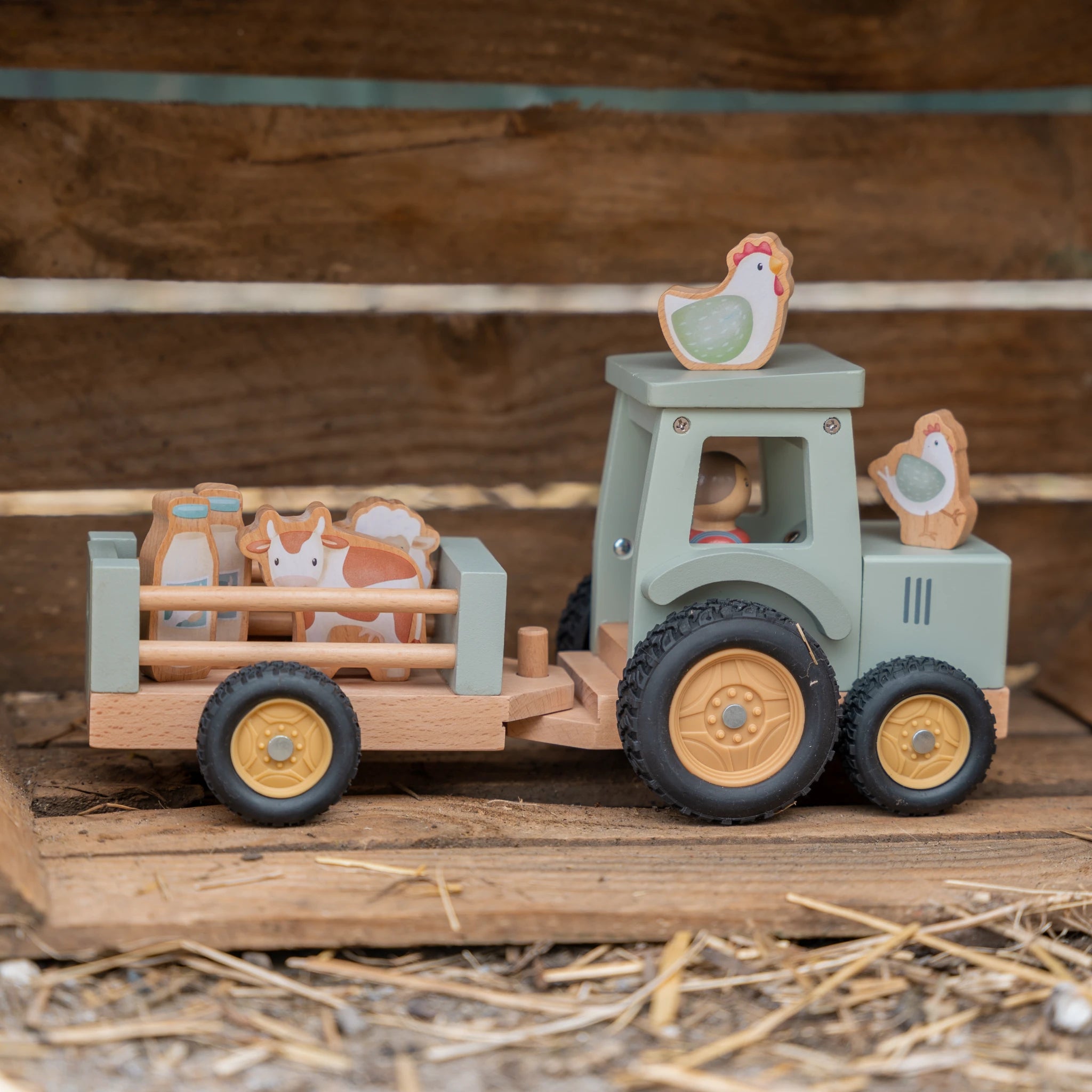 Traktor mit Anhänger Little Farm - Little Dutch