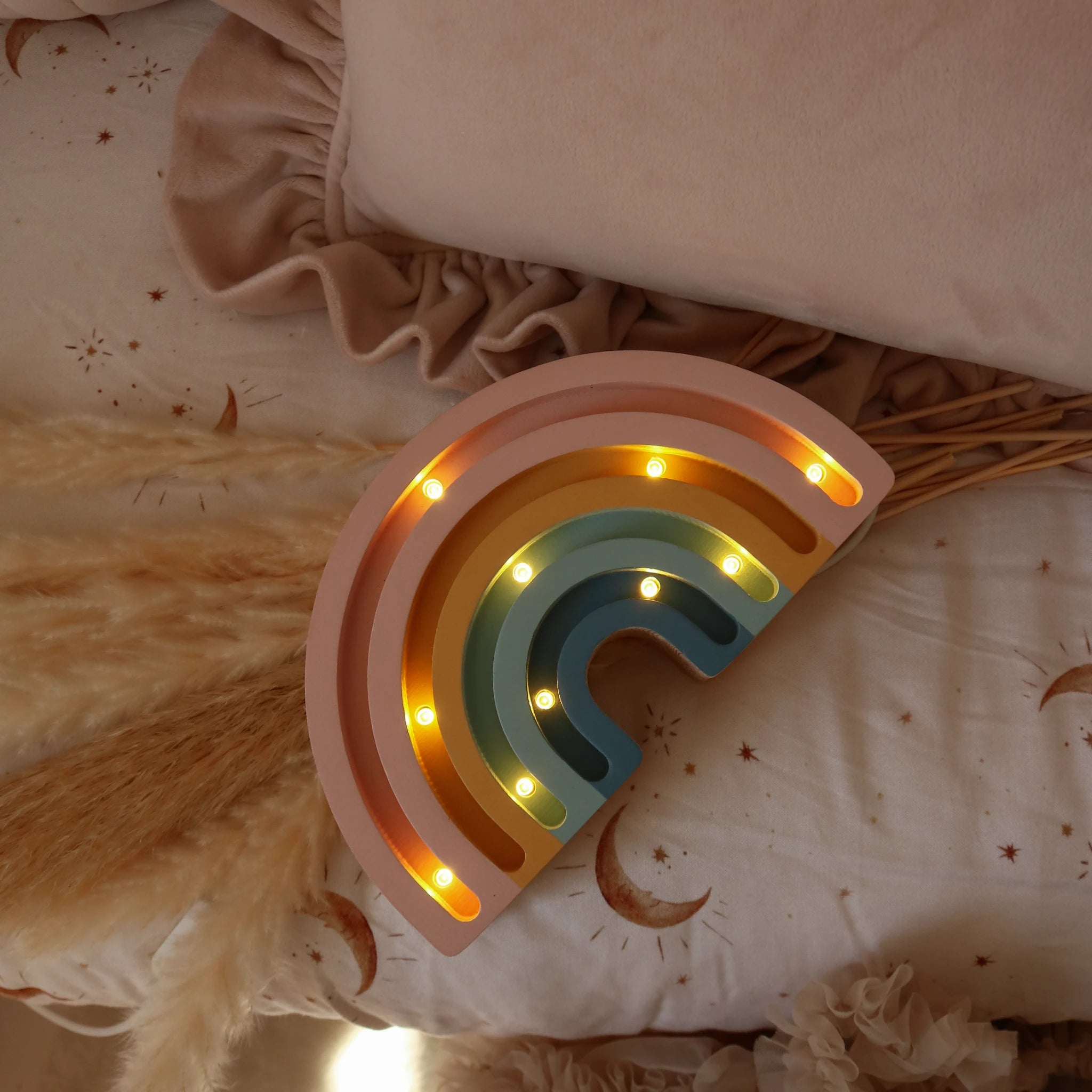 Holzlampe Regenbogen mini - Little Lights