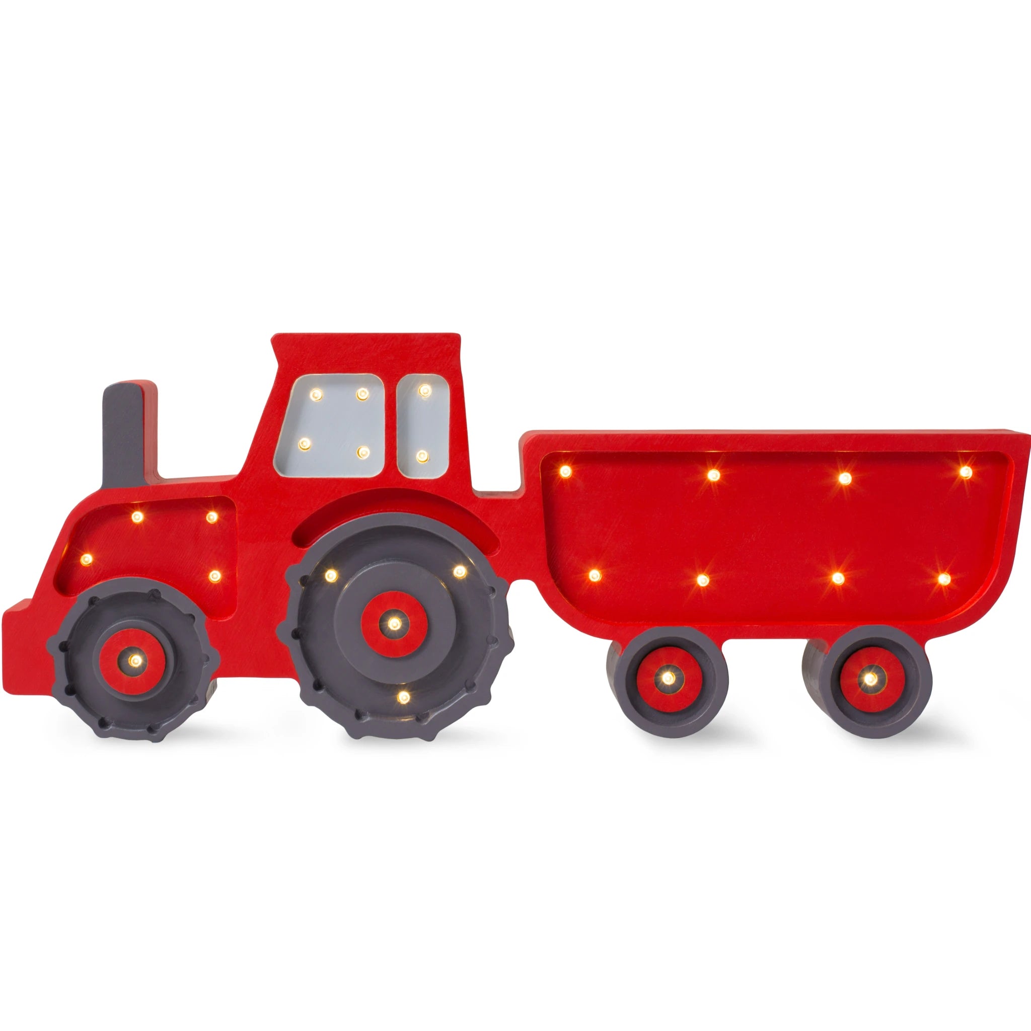 Holzlampe Traktor rot - Little Lights