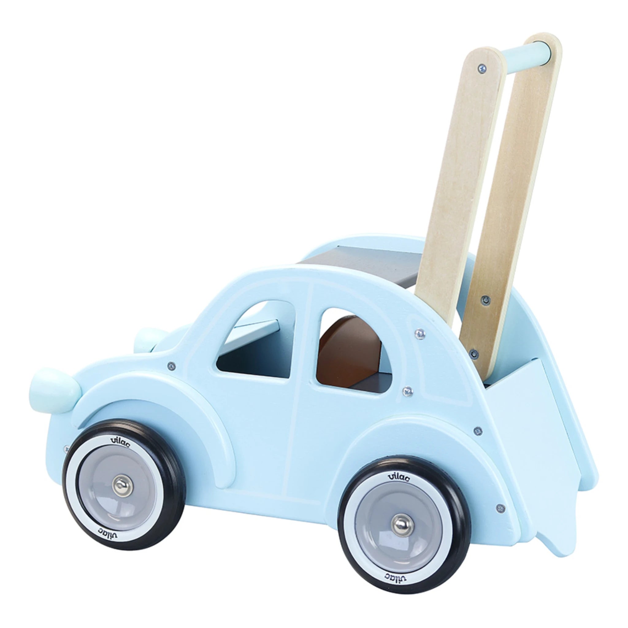 Vilac Lauflernwagen 2CV – Holz-Schiebewagen Citroën ab 1 Jahr