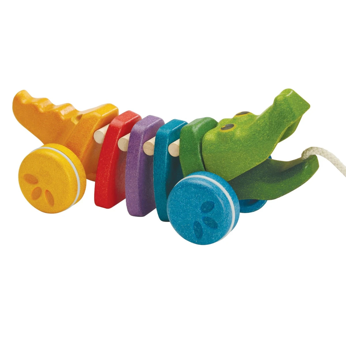 Nachziehtier Regenbogen Krokodil - Plantoys