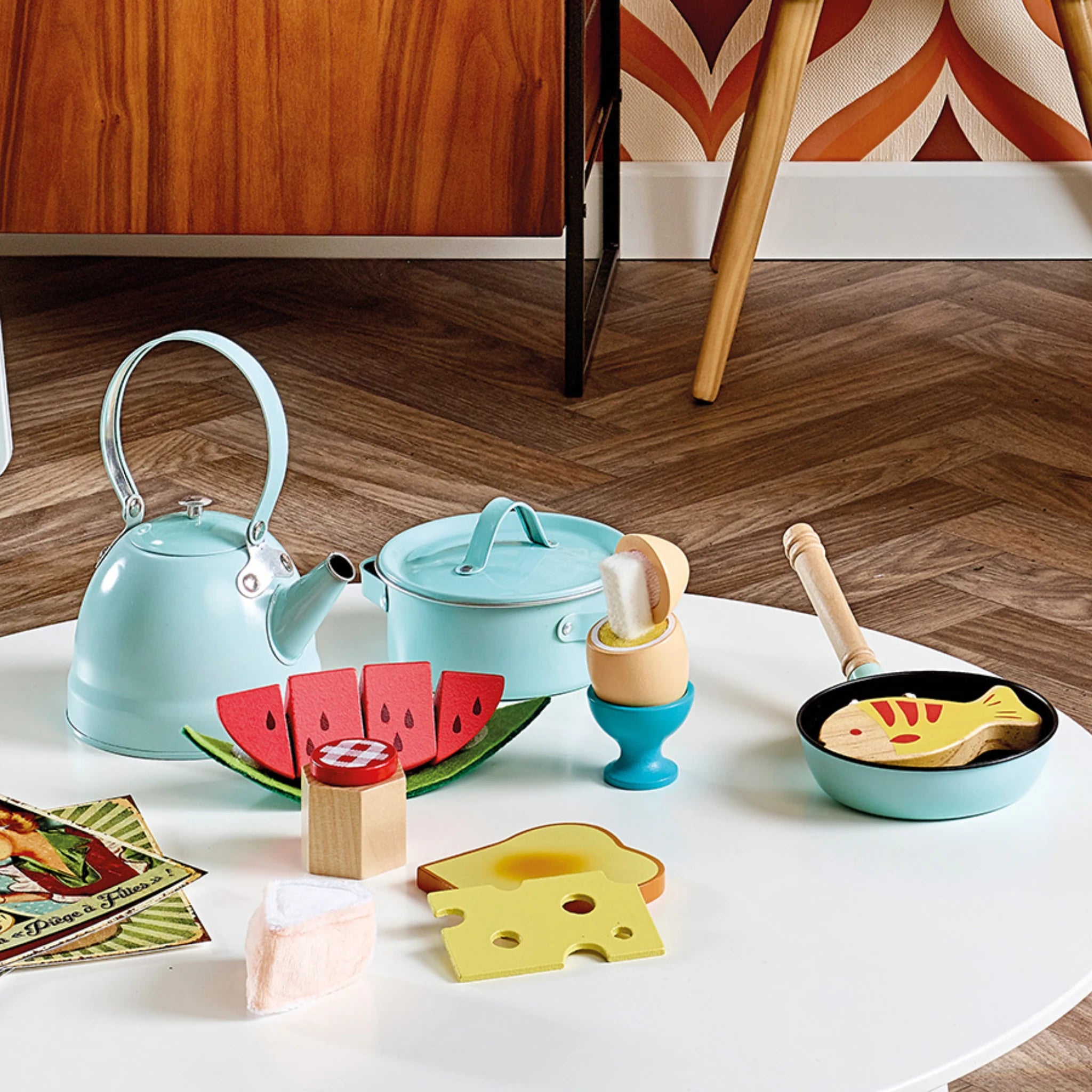 Vilac Frühstücks-Set aus Holz – Rollenspiel ab 2 Jahren, 12-teilig