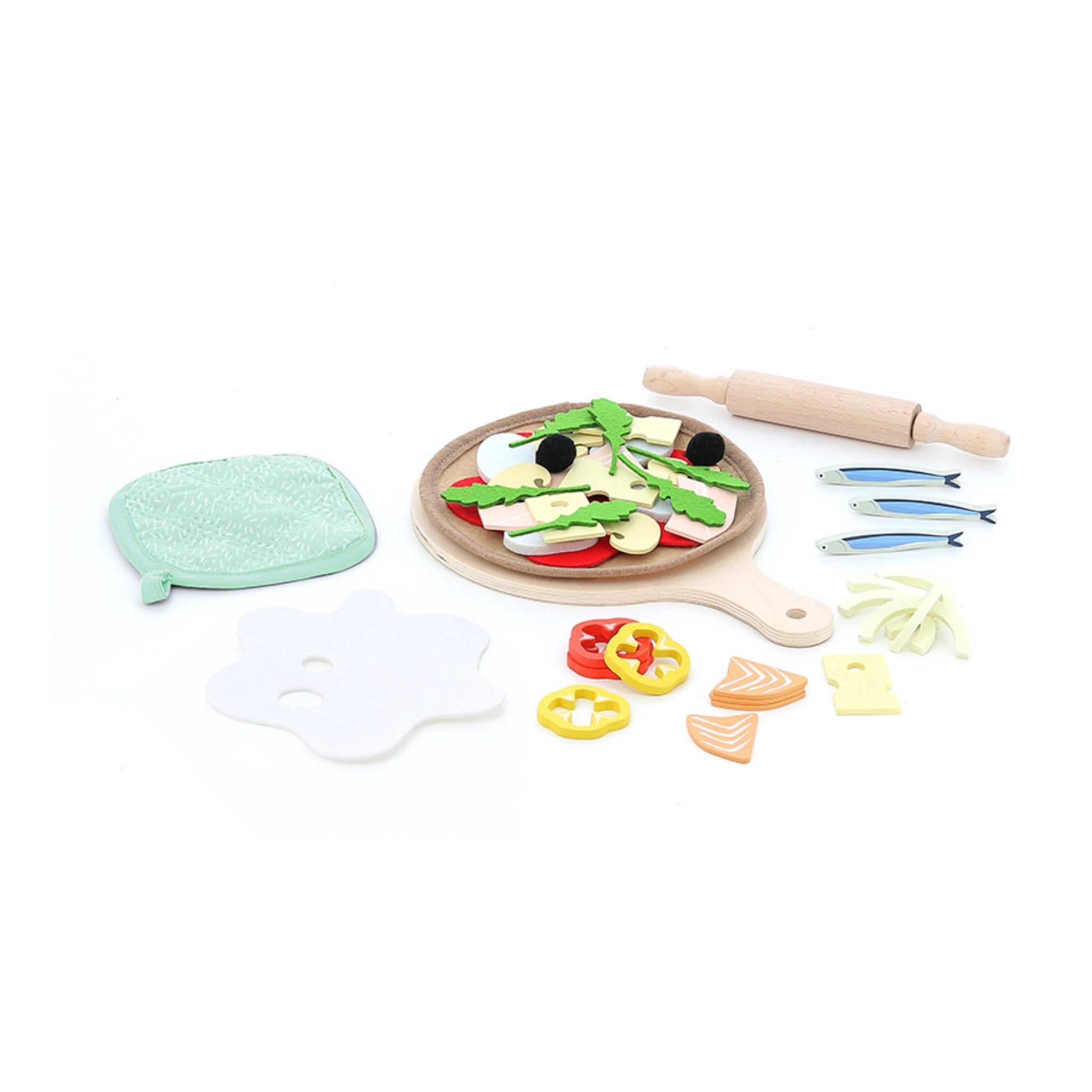 Vilac Pizza-Set aus Holz – Atelier „Pizza de la mama“ ab 3 Jahren