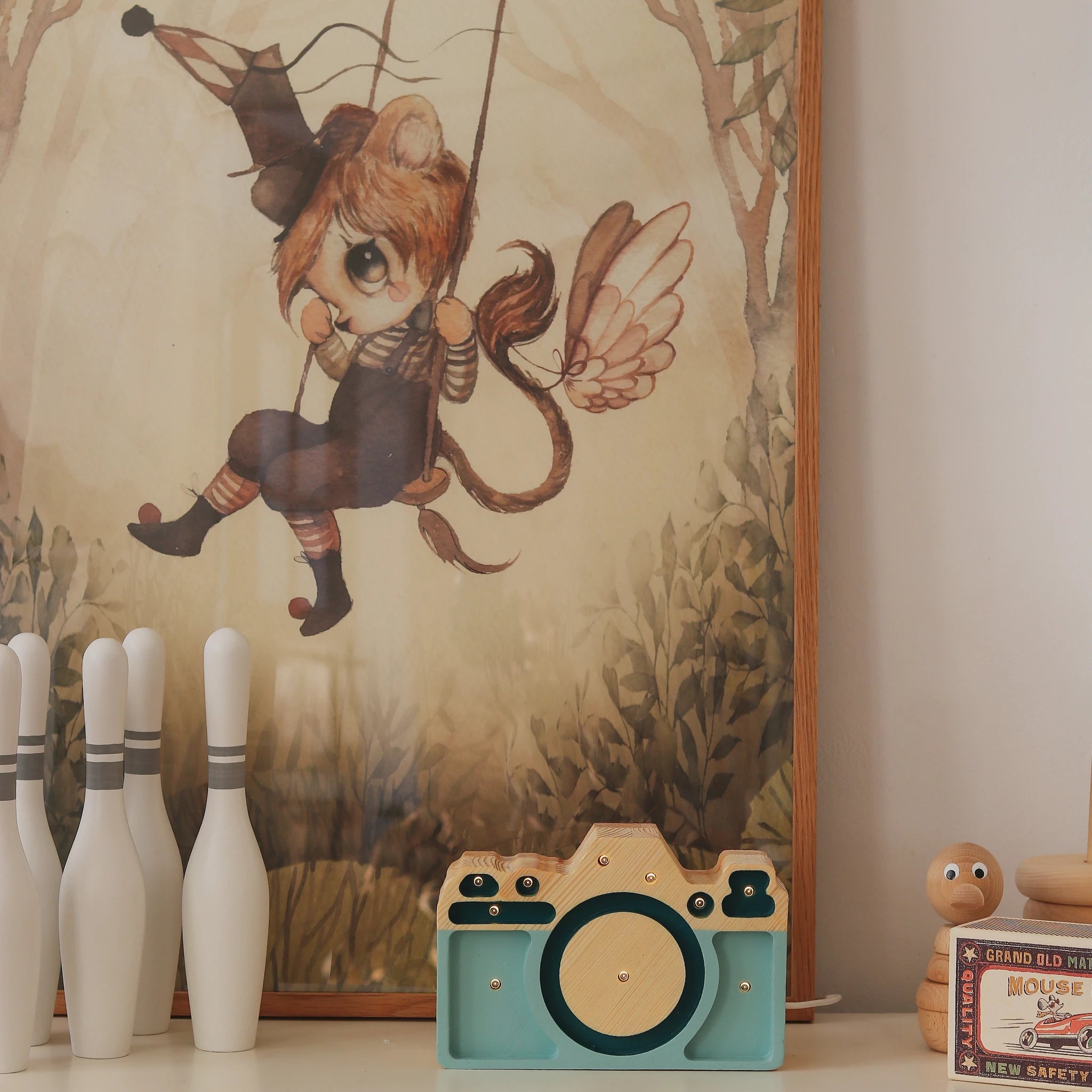 Holzlampe Kamera mini - Little Lights
