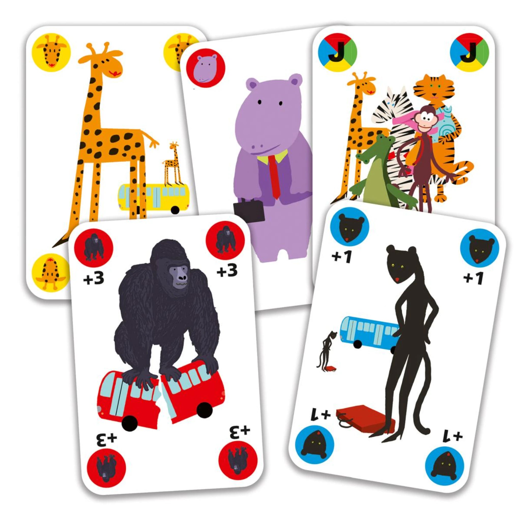 Djeco Kartenspiel „Gorilla“ – Strategiespiel ab 5 Jahren mit Tempo