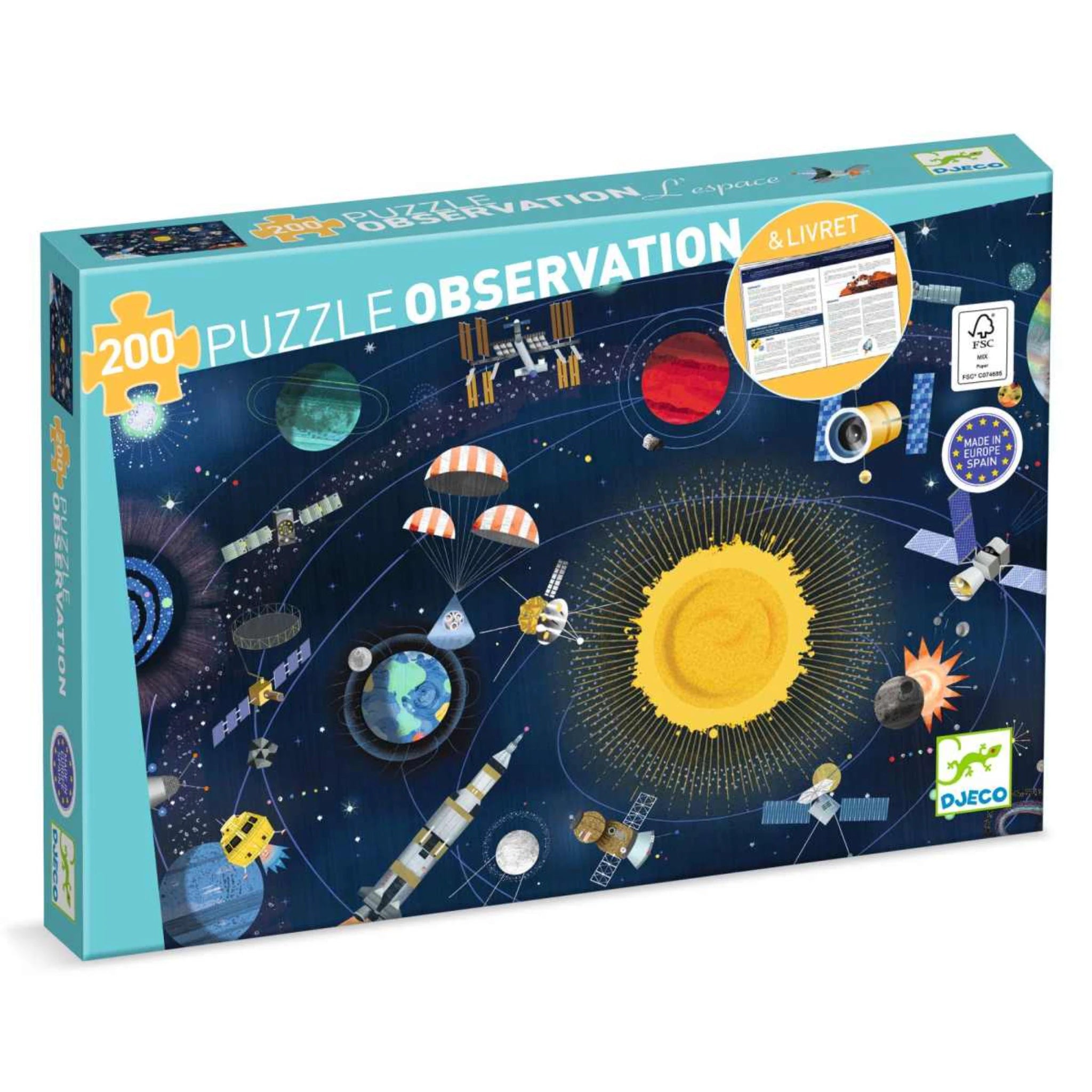 Wimmelpuzzle "Der Weltraum" - 200 stk - Djeco