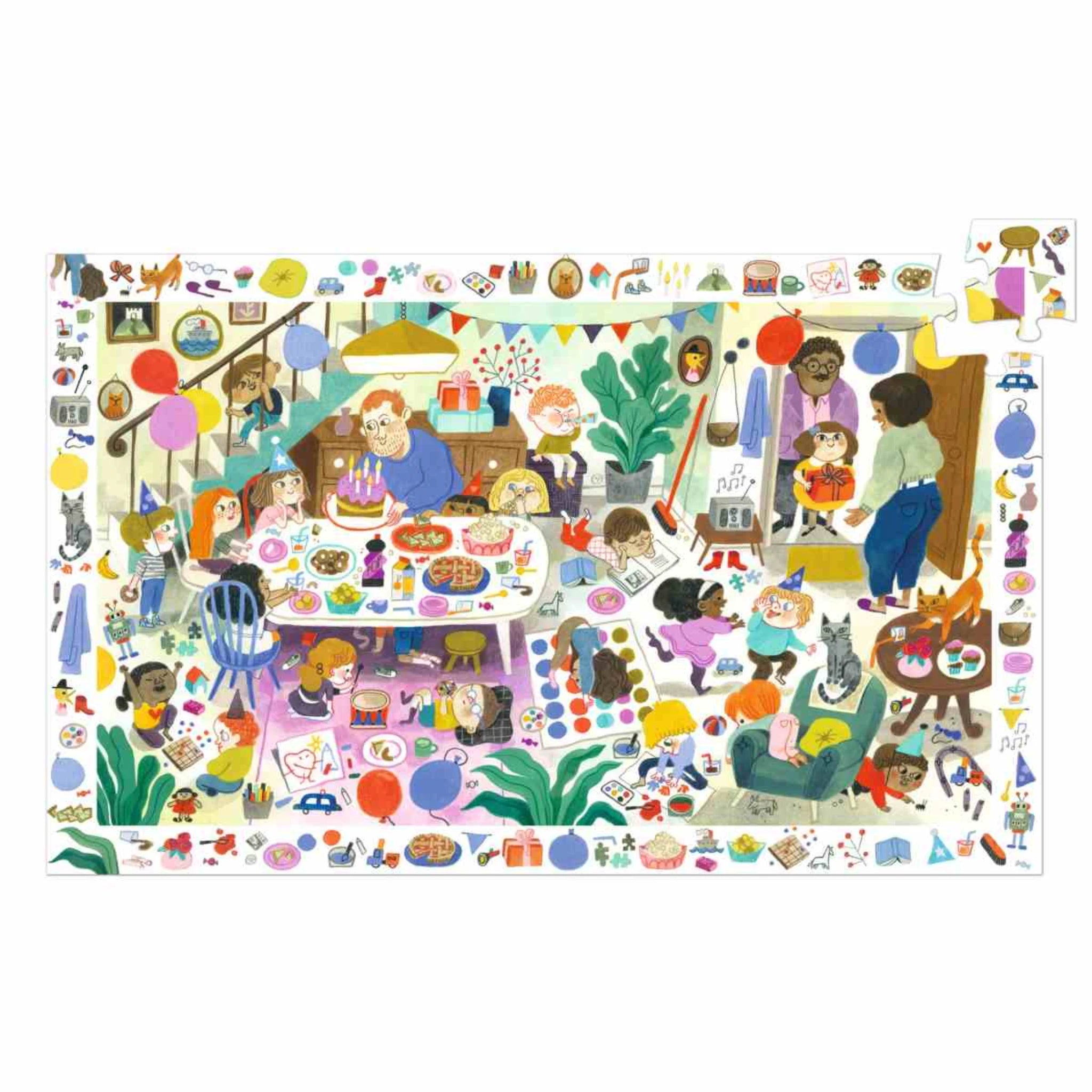 Wimmelpuzzle Geburtstag - 54 stk - Djeco