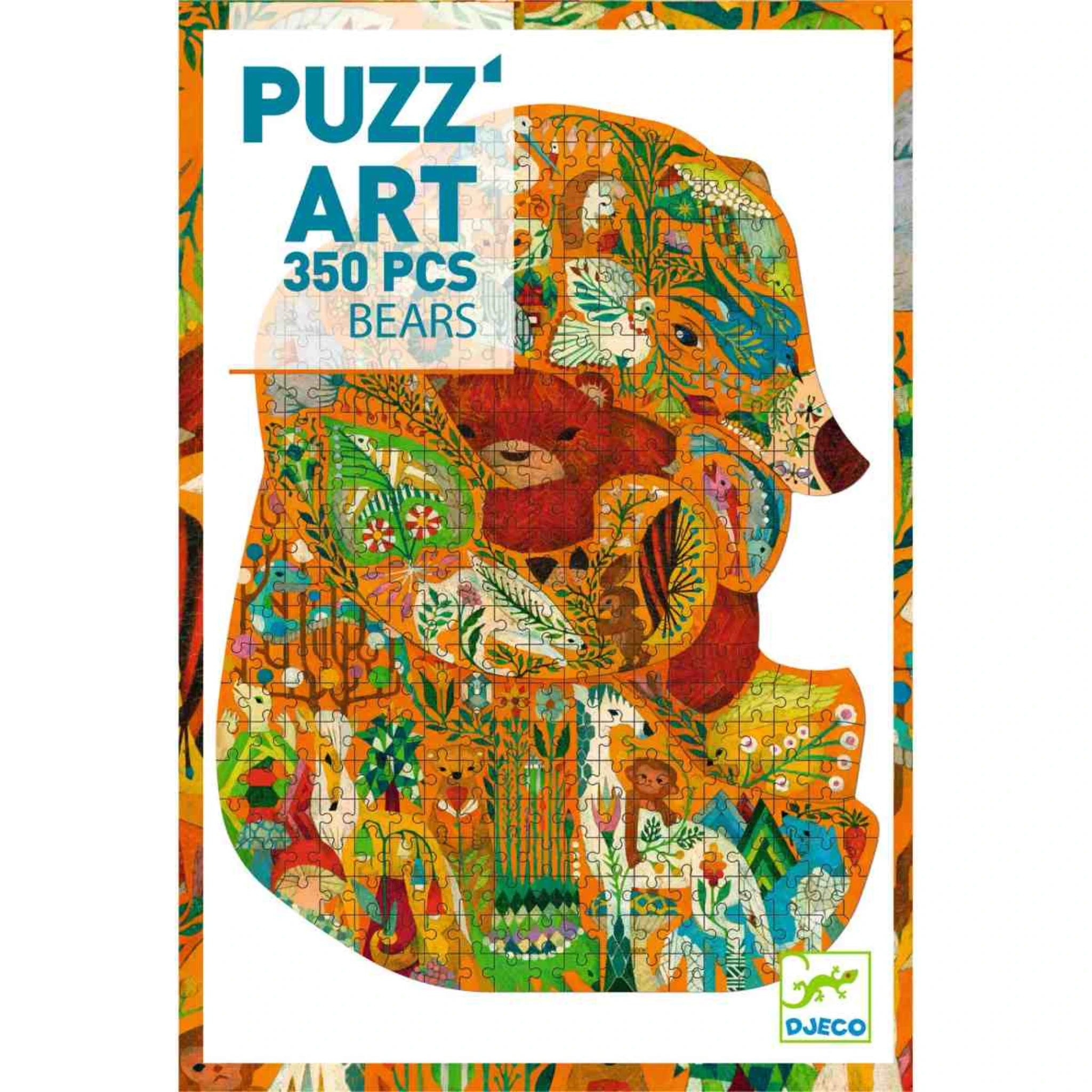 Djeco Puzzle „Puzz’Art Bär“ – 350-teiliges Kunstpuzzle in Bärenform