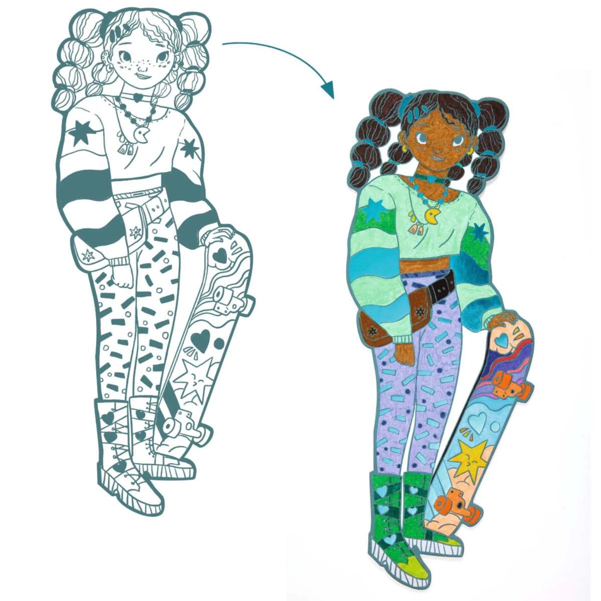 Fashion Ausmalbilder - Djeco