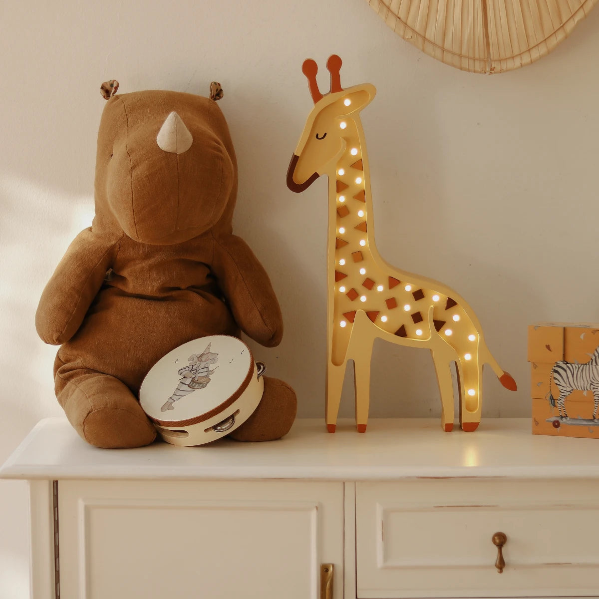 Holzlampe Giraffe gelb - Little Lights