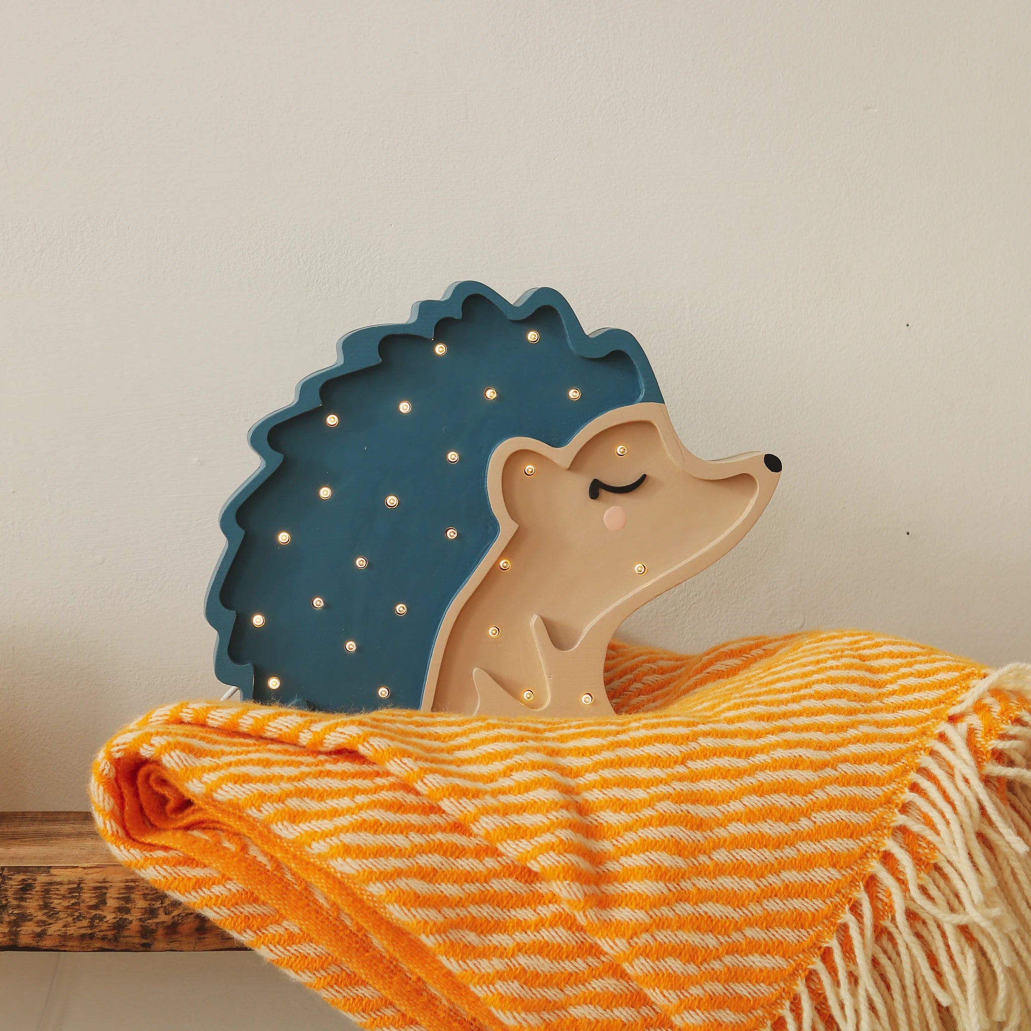 Holzlampe Igel blau - Little Lights
