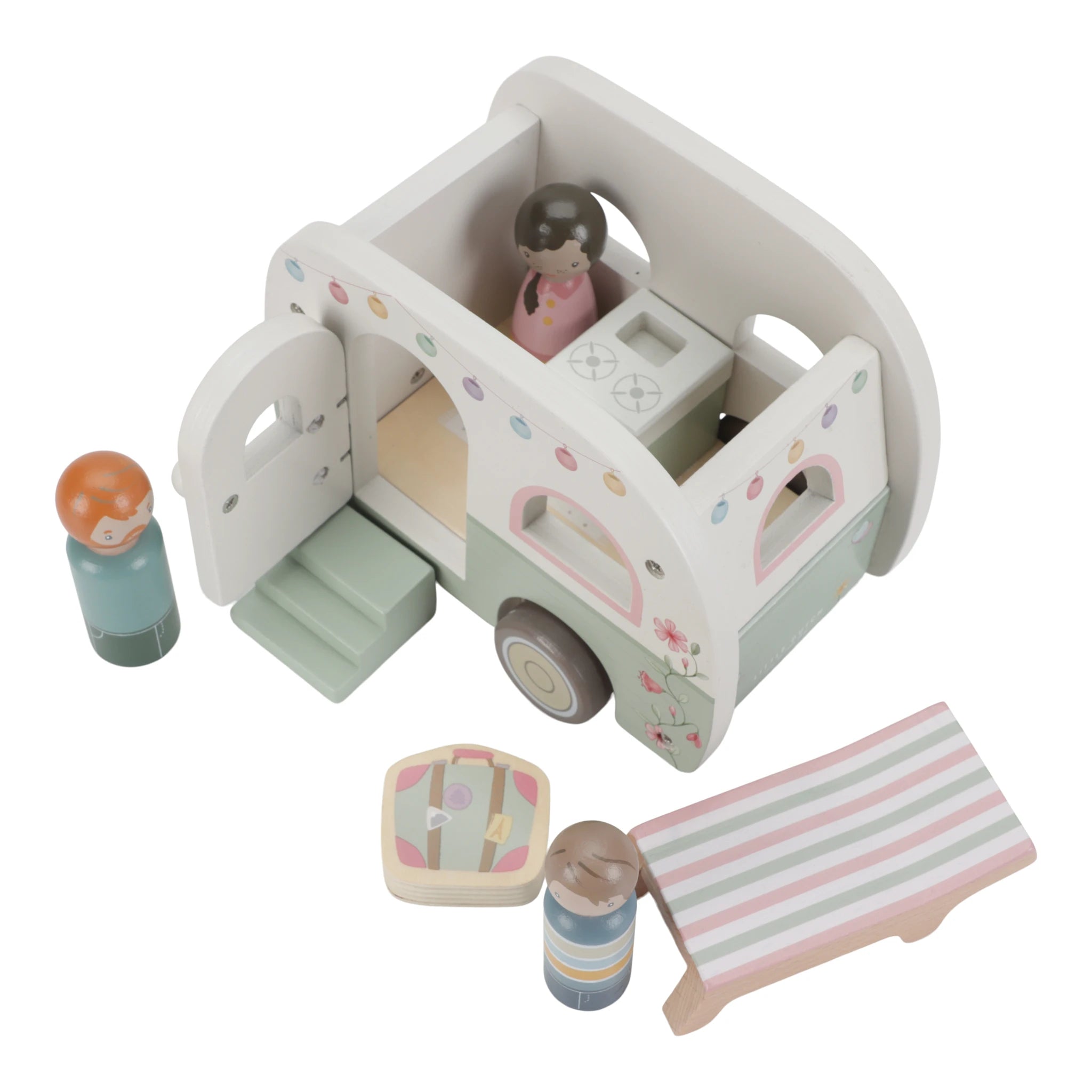Spielzeugauto mit Wohnwagen - Little Dutch