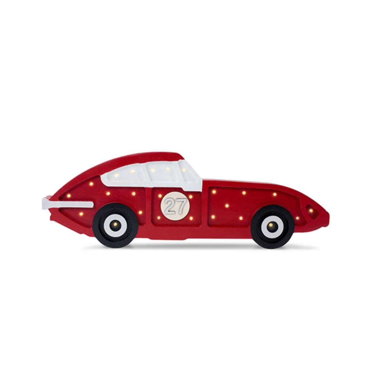 Holzlampe Rennwagen rot - Little Lights