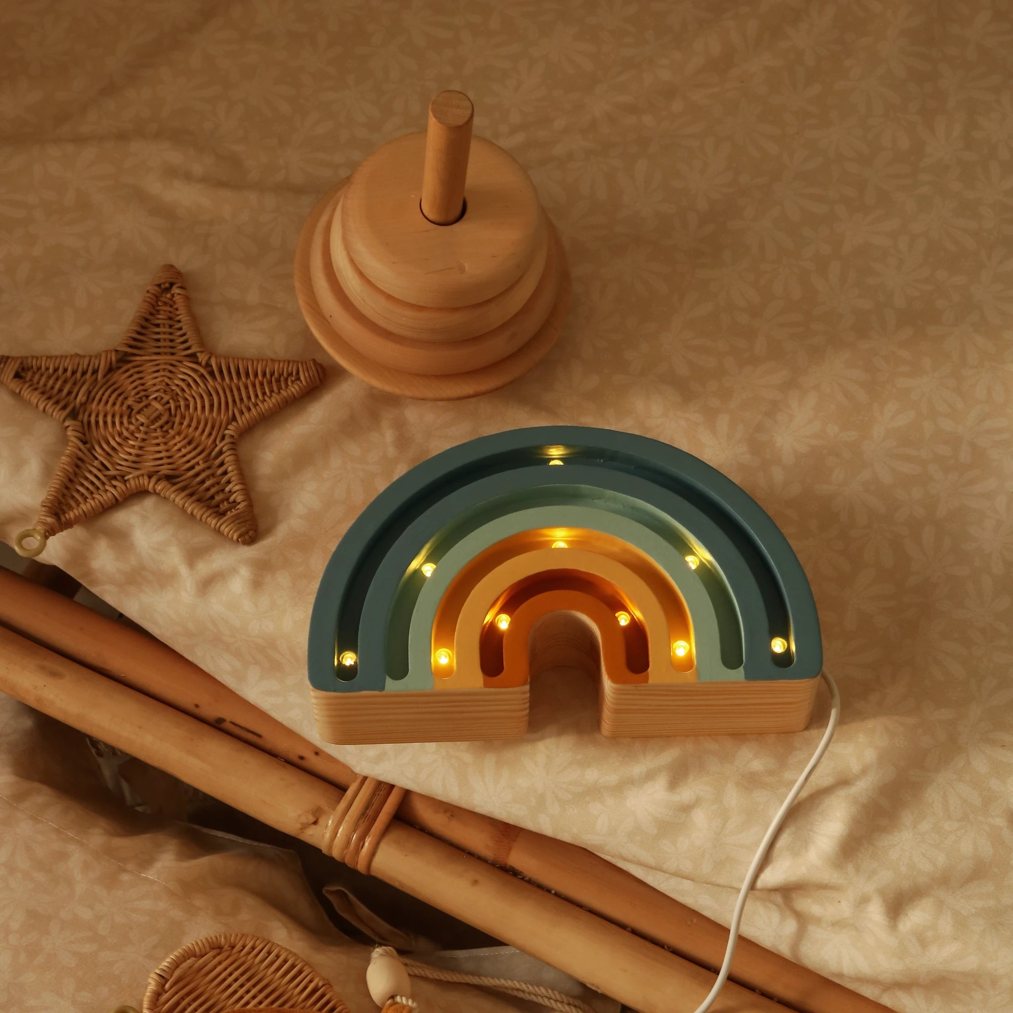 Holzlampe Regenbogen mini - Little Lights